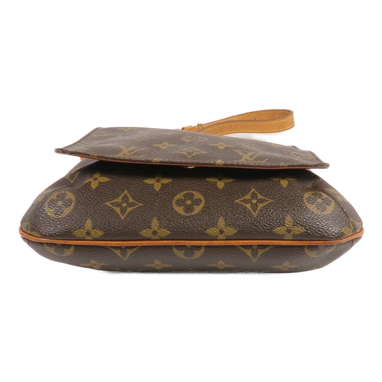 LOUIS VUITTON Monogram Musette Salsa金扣肩背袋棕色