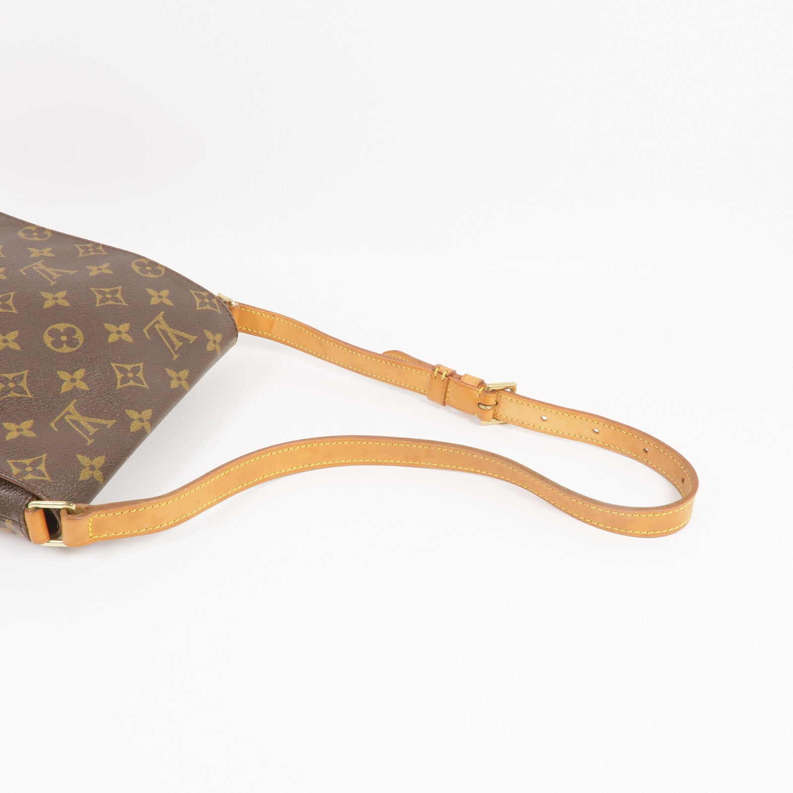 LOUIS VUITTON Monogram Musette Salsa金扣肩背袋棕色