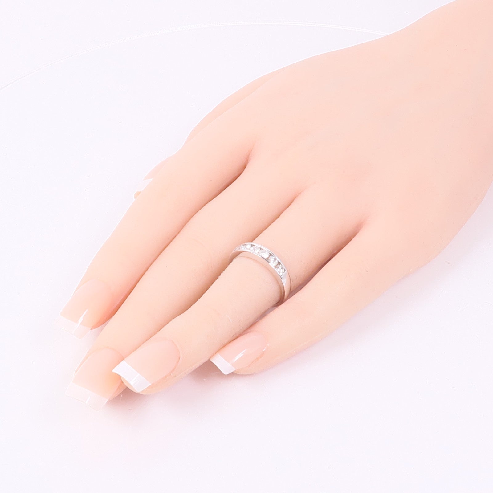 JEWELRY Diamond Ring 18K White Gold US#6