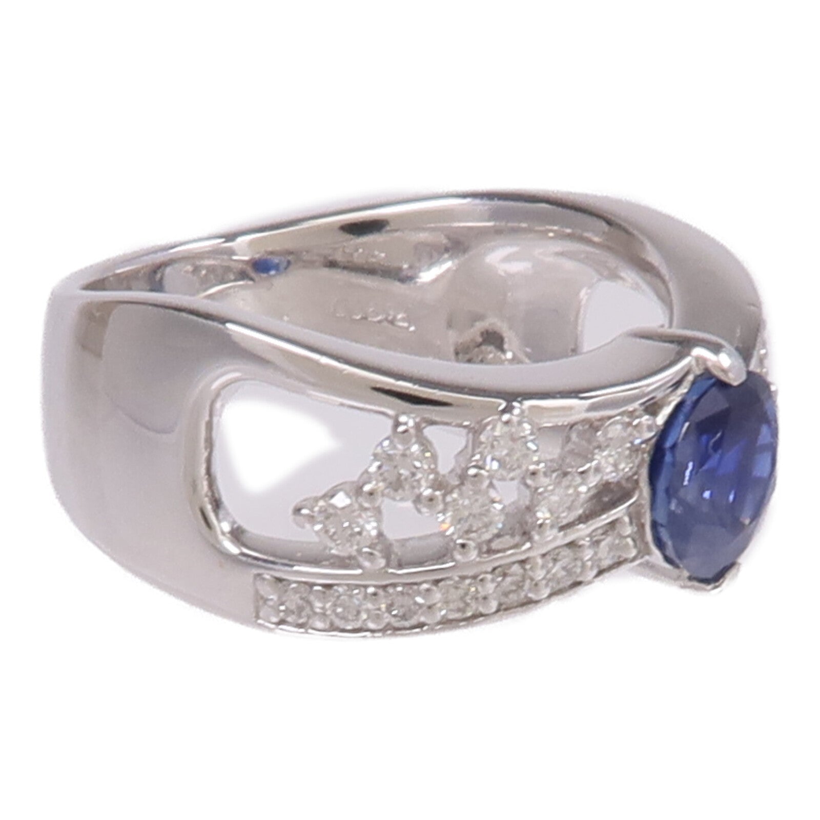 JEWELRY PT900鉑金Ring藍寶石/鑽石戒指