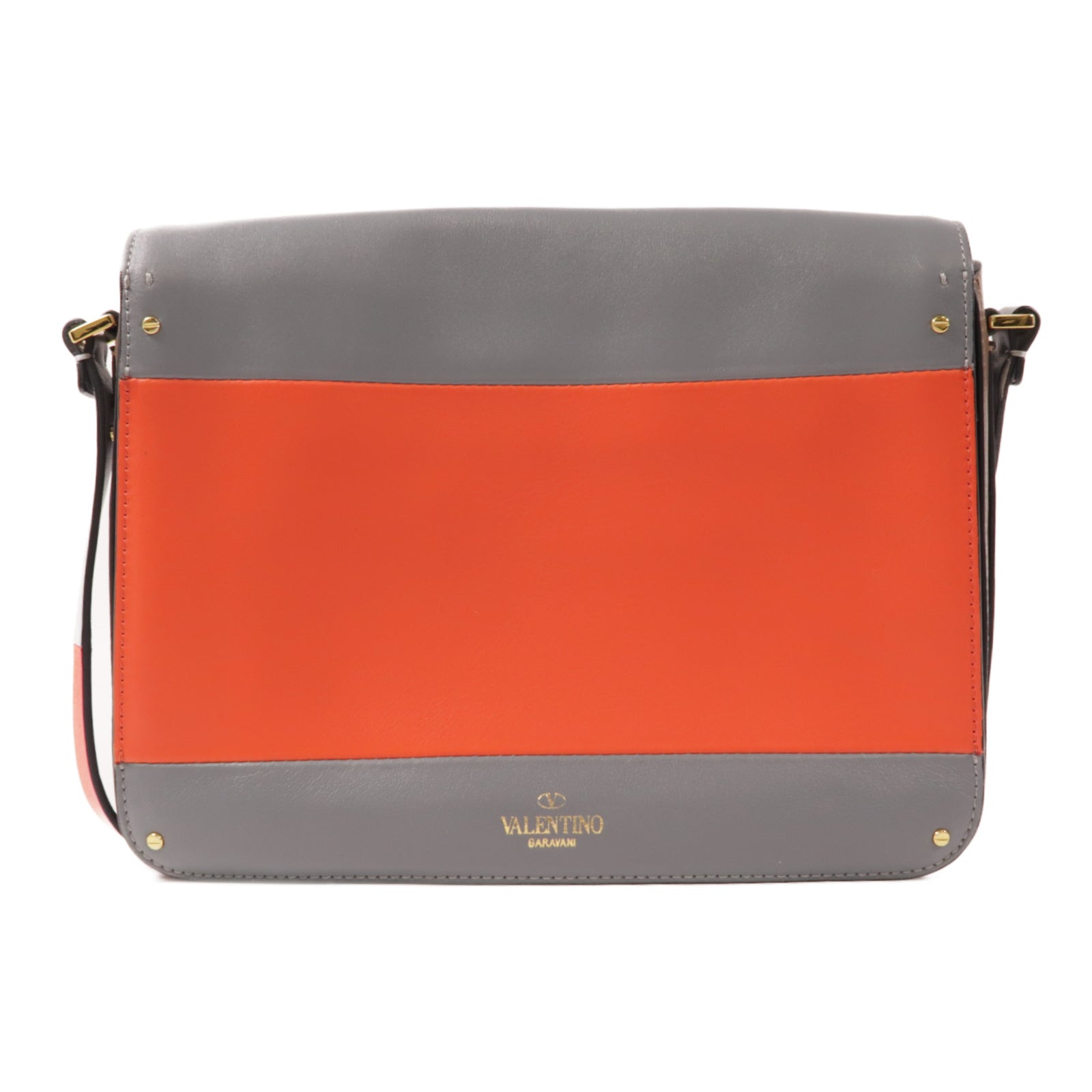 Valentino 牛皮皮革Shoulder Bag金扣肩背袋