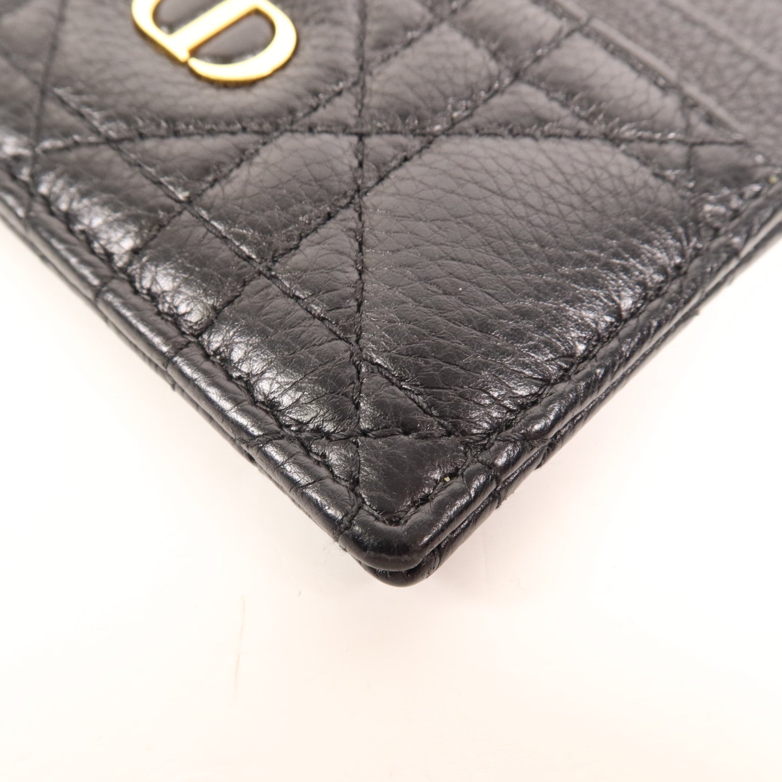 Dior 【萬聖節商品】牛皮皮革Caro Freesia金扣卡片套