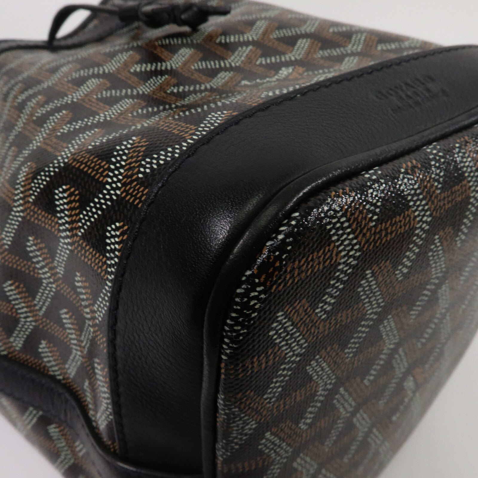 GOYARD 塗層帆布Petit Flot PM Bucket Bag銀扣肩背袋