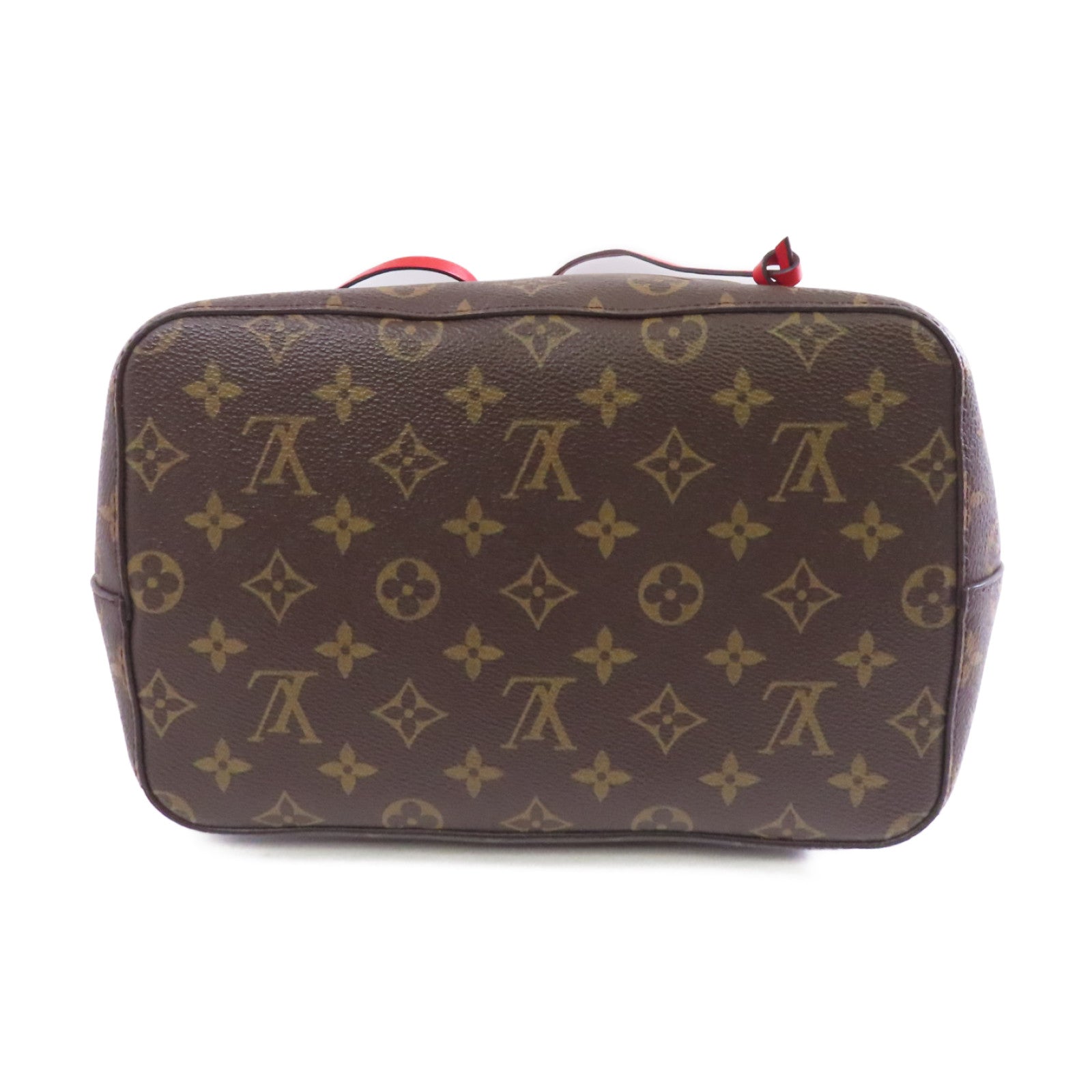 LOUIS VUITTON Monogram Neo Noe金扣肩背袋啡色/紅色