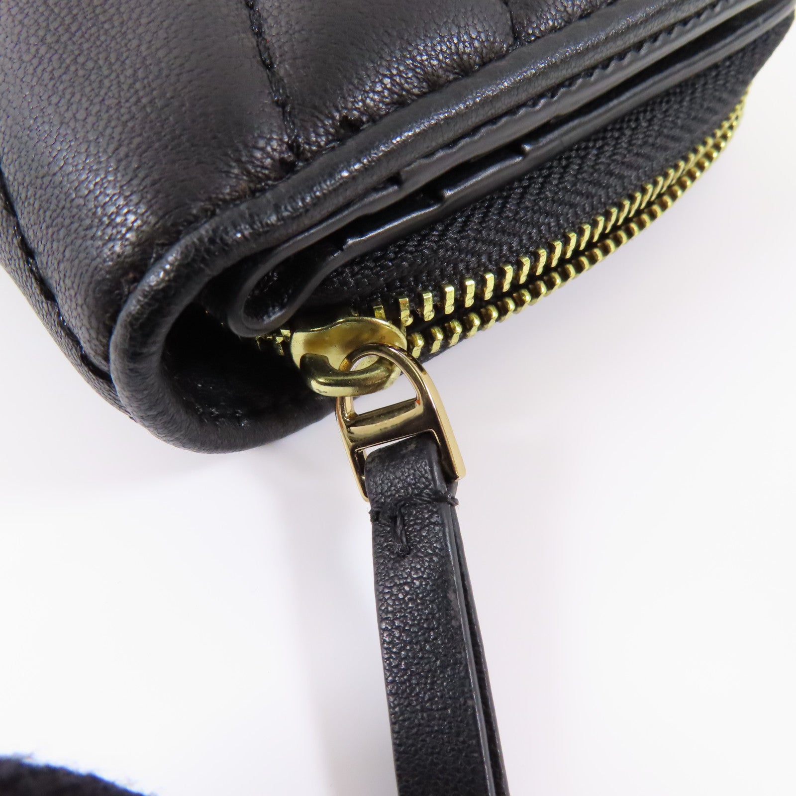 Tory Burch 牛皮皮革Wallet金扣錢包黑色