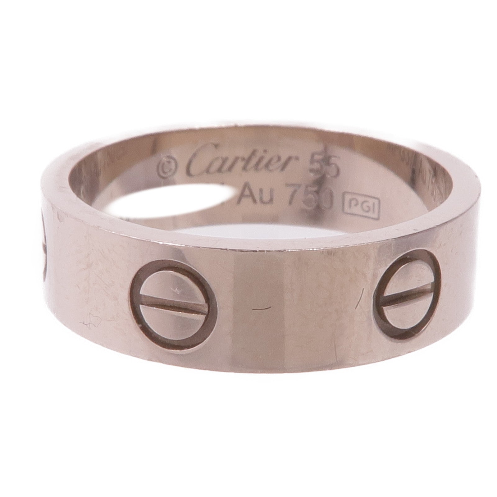 CARTIER 18K白金Love Ring戒指Cartier#55/US#7.25