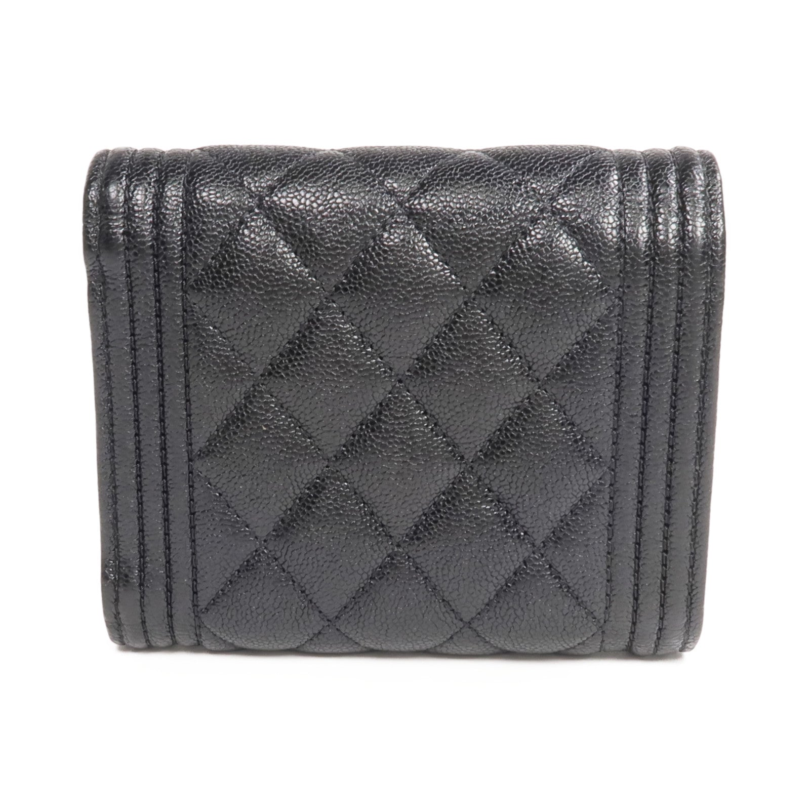 CHANEL 牛皮皮革Wallet金扣錢包