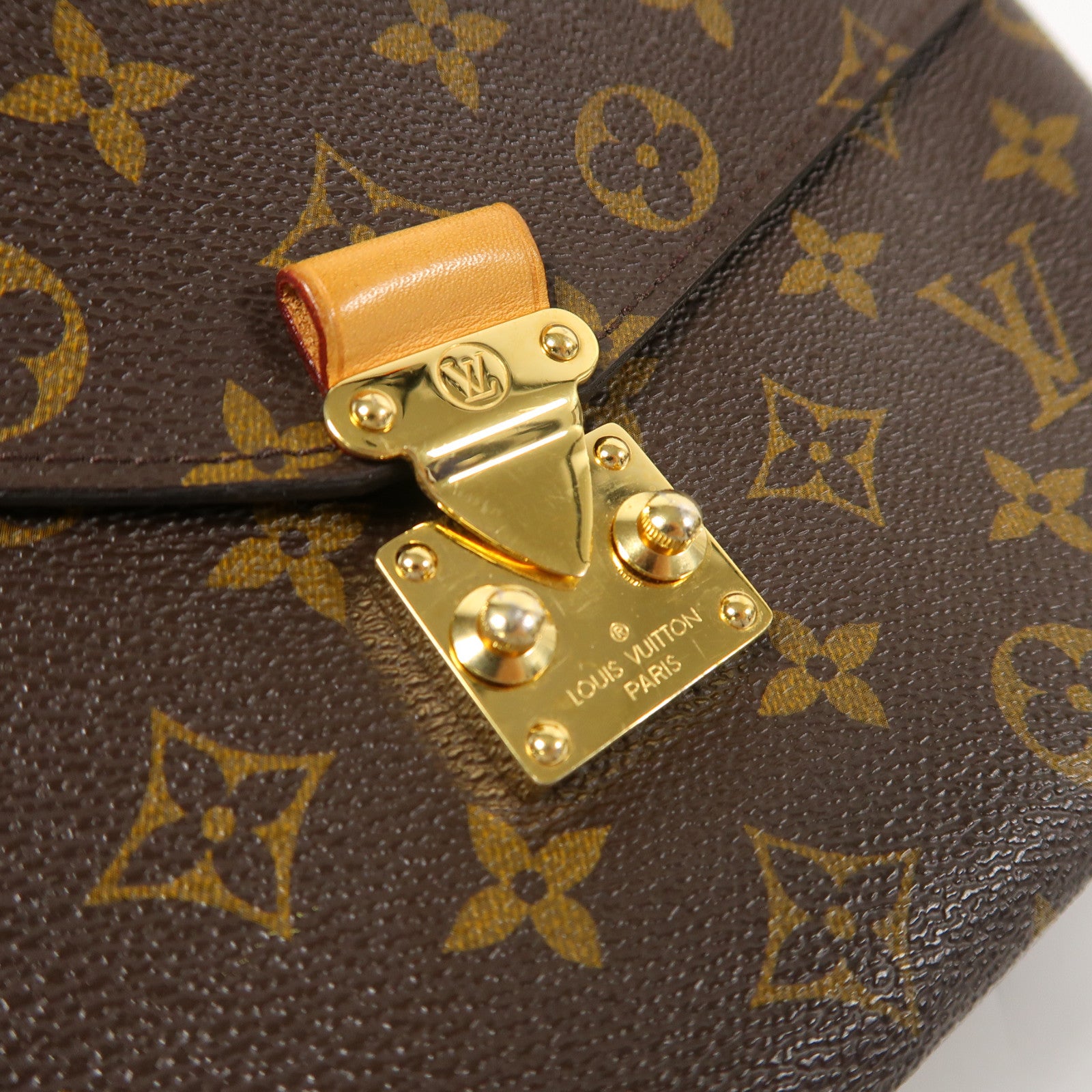 LOUIS VUITTON Monogram Pochette Metis MM金扣手挽肩背兩用袋棕色