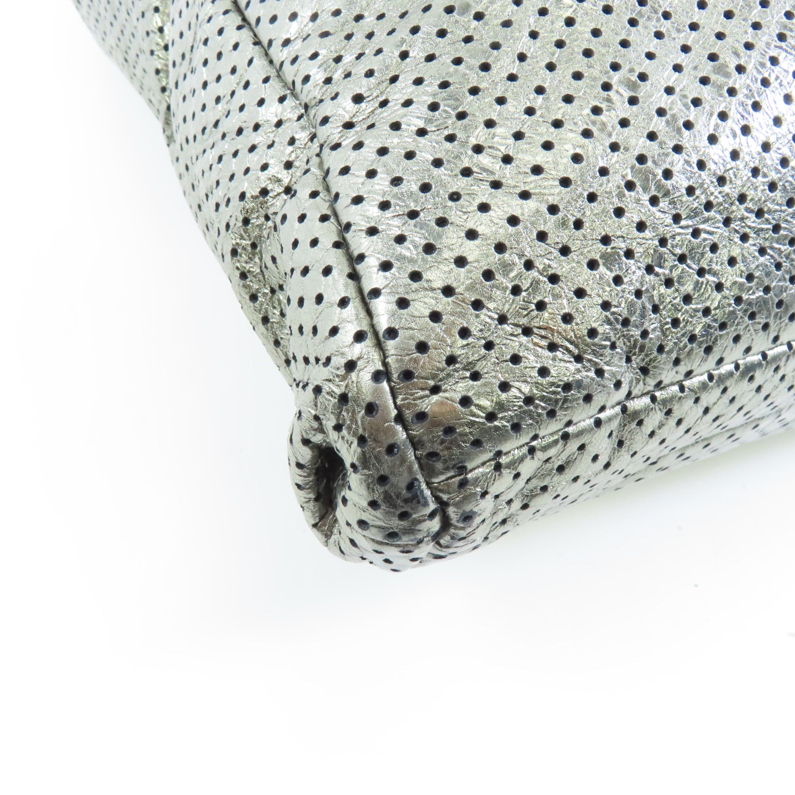 CHANEL 【激減優惠】牛皮皮革Chain Shoulder Bag金扣/銀扣鏈帶肩背袋綠色