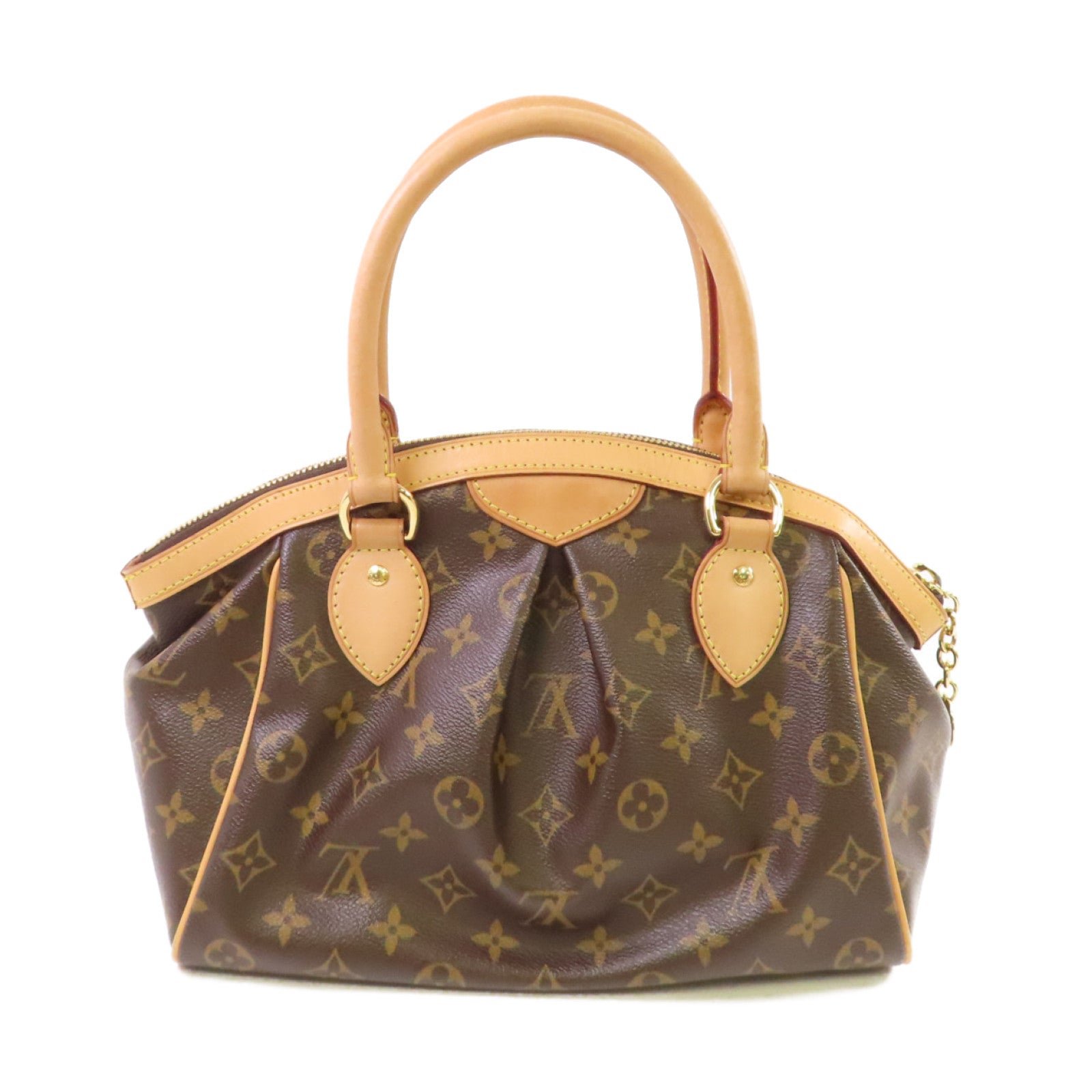 LOUIS VUITTON Monogram Tivoli PM Hand Bag金扣手挽袋啡色