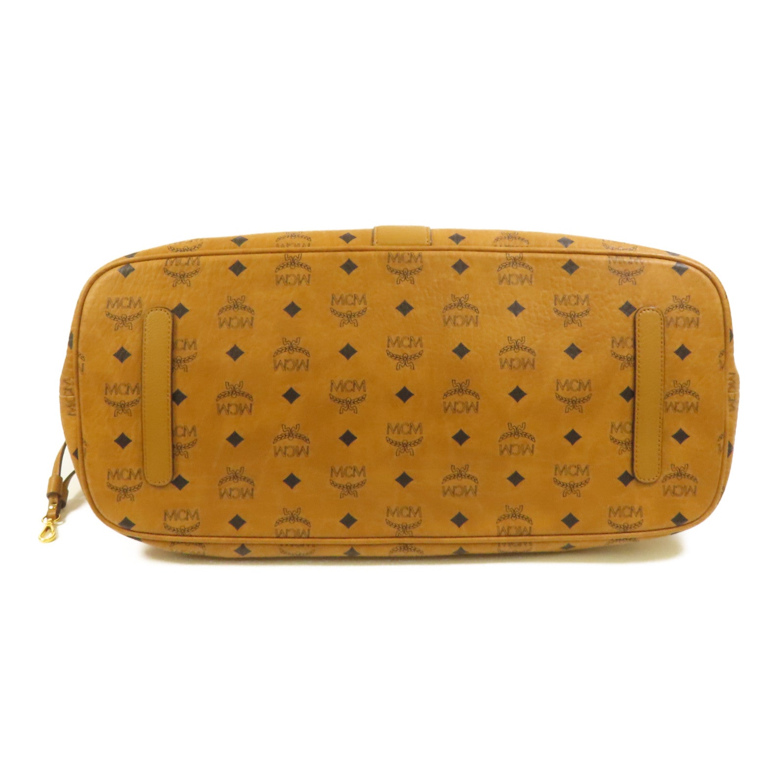 MCM 塗層帆布Tote Bag金扣肩背袋