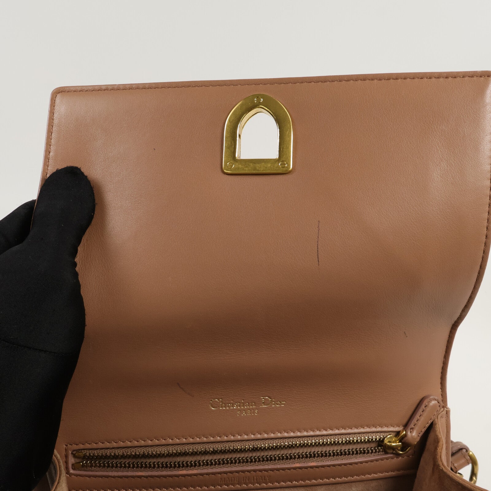 Dior 牛皮皮革Shoulder Bag鏈帶肩背袋