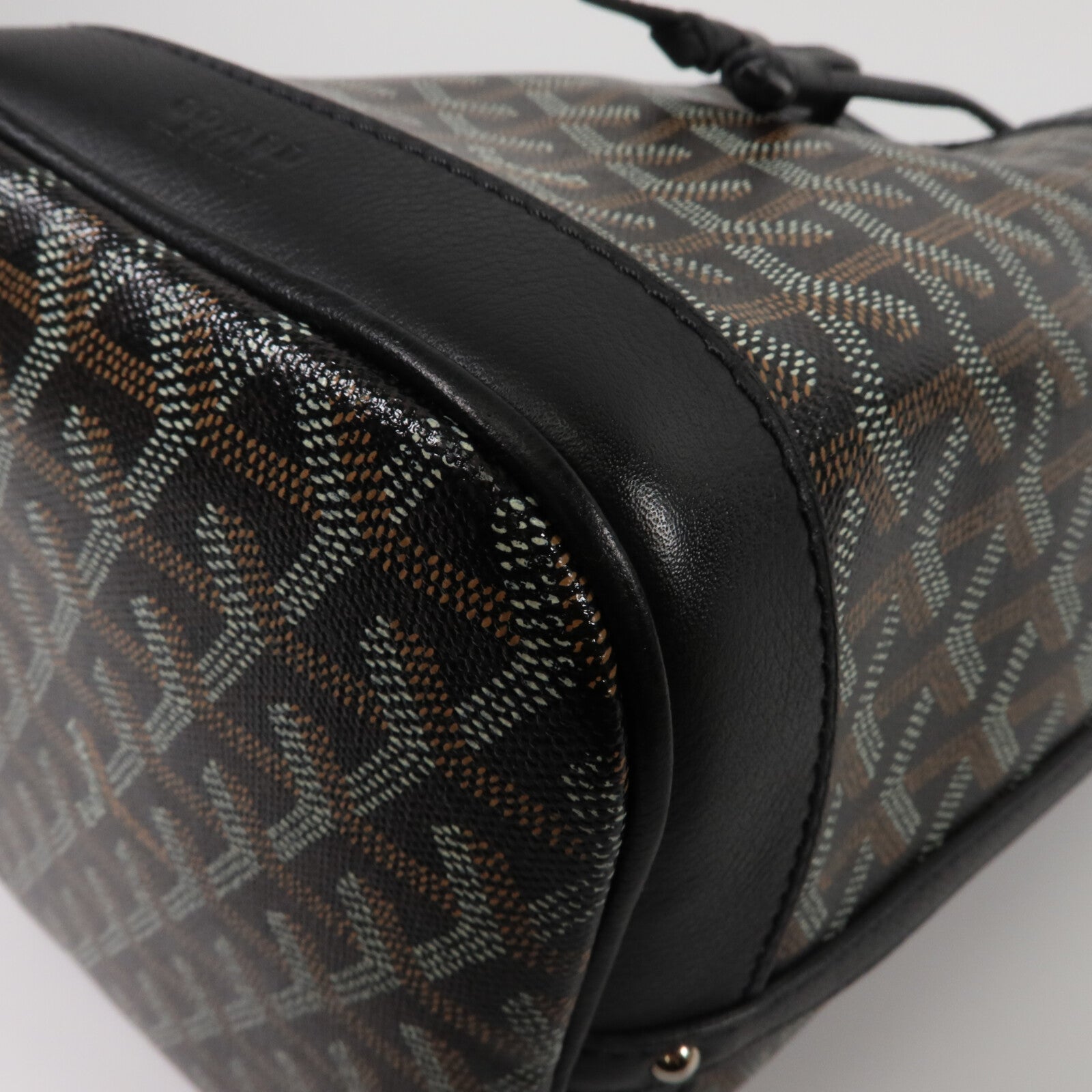 GOYARD 塗層帆布Petit Flot PM Bucket Bag銀扣肩背袋