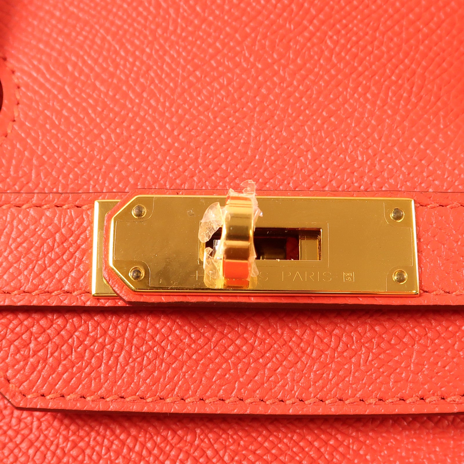 HERMES Epsom皮革Birkin 30銀扣手挽袋S5 Rouge Tomate