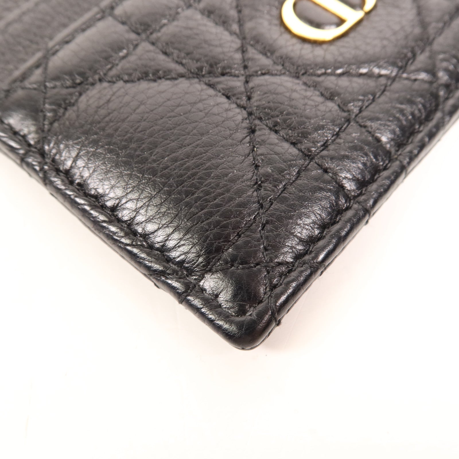 Dior 【萬聖節商品】牛皮皮革Caro Freesia金扣卡片套