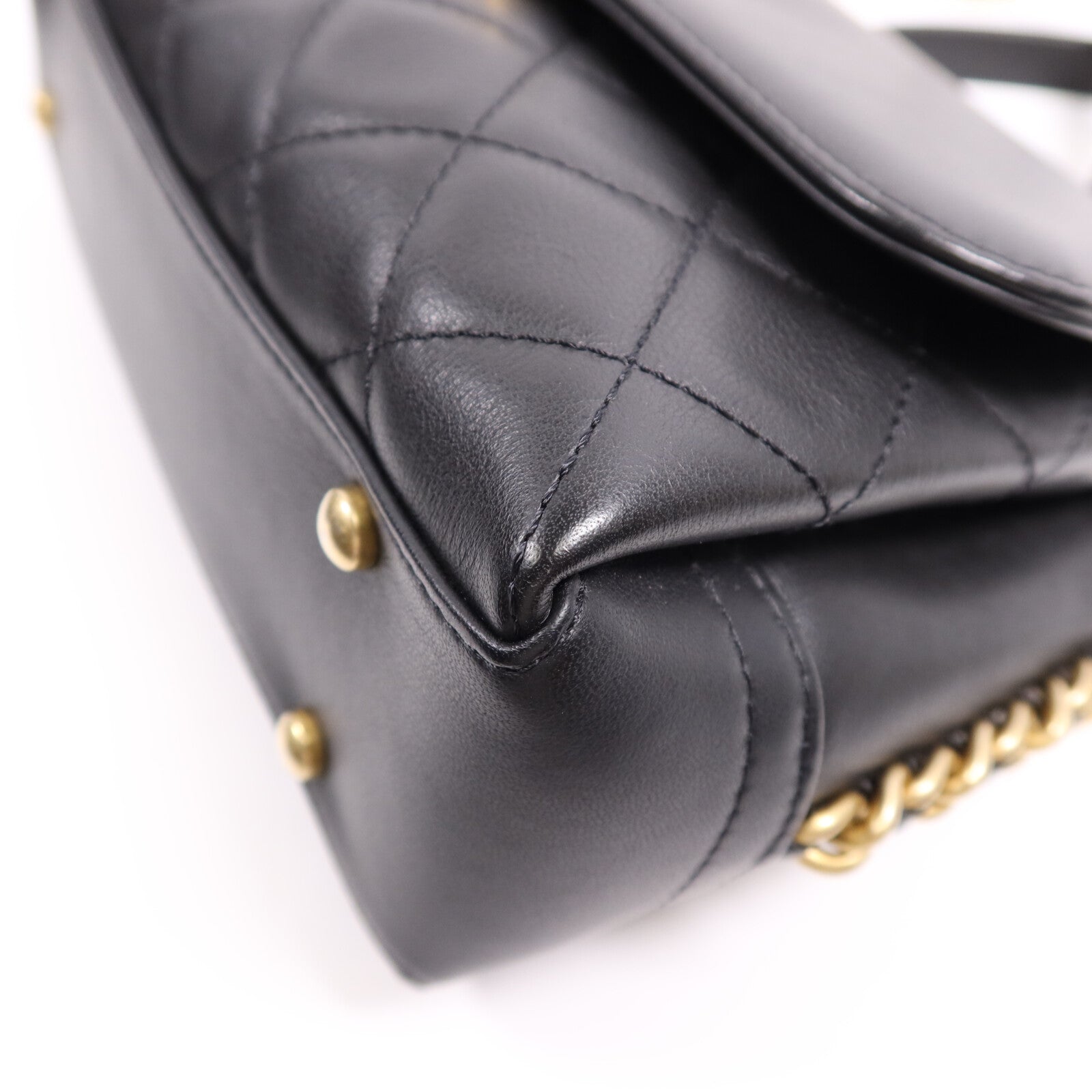 CHANEL 牛皮皮革Chain Shoulder Bag金扣鏈帶肩背袋