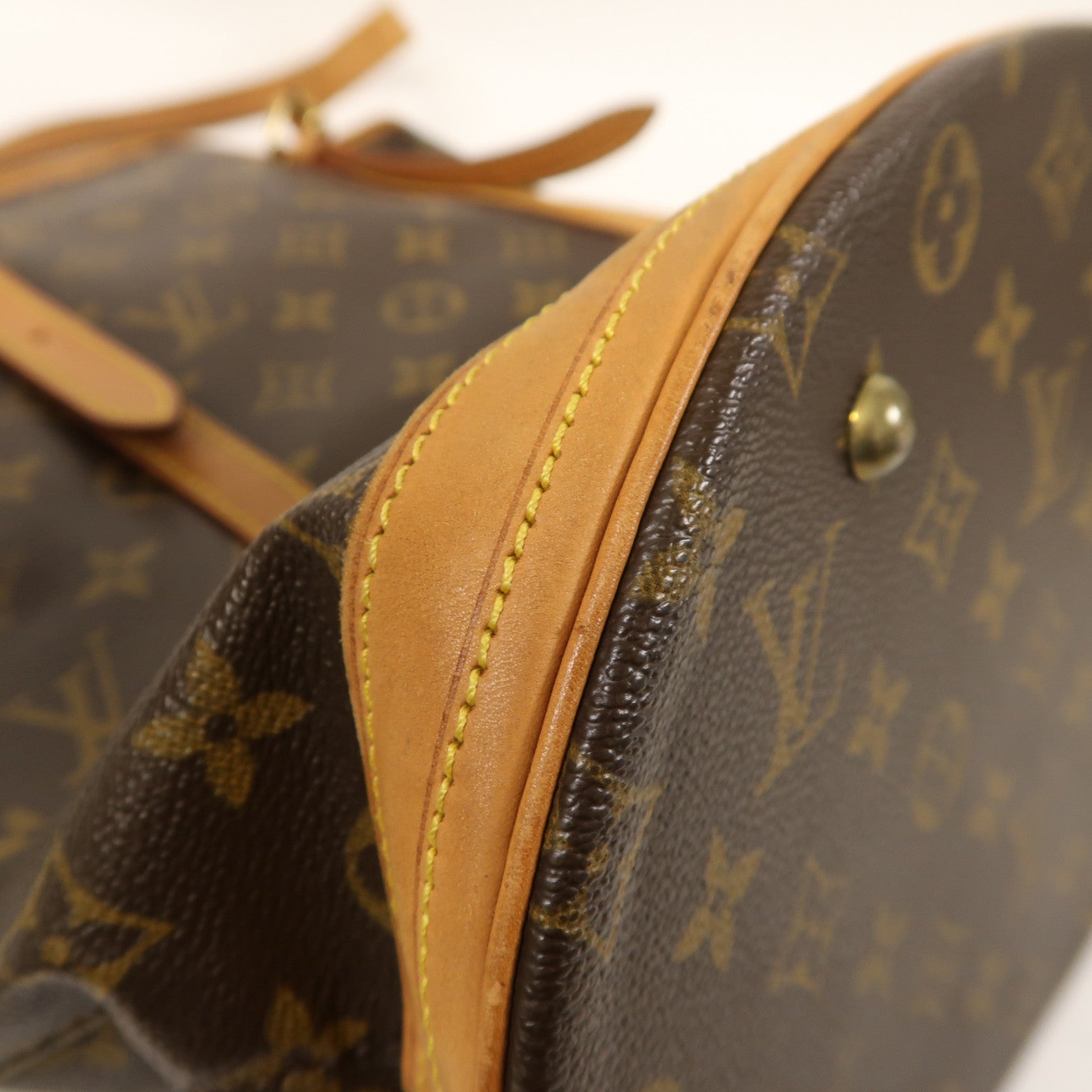 LOUIS VUITTON 【激減優惠】Monogram Bucket GM金扣手挽袋啡色
