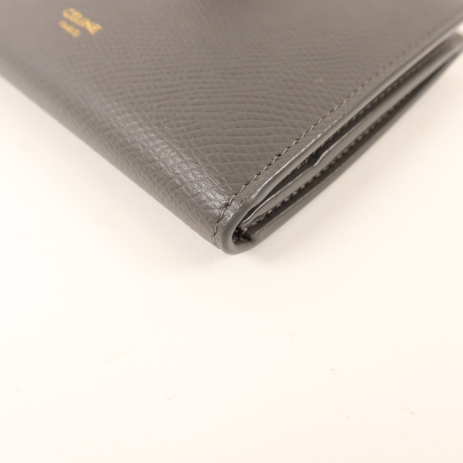 CELINE 牛皮皮革Medium Strap Wallet金扣錢包