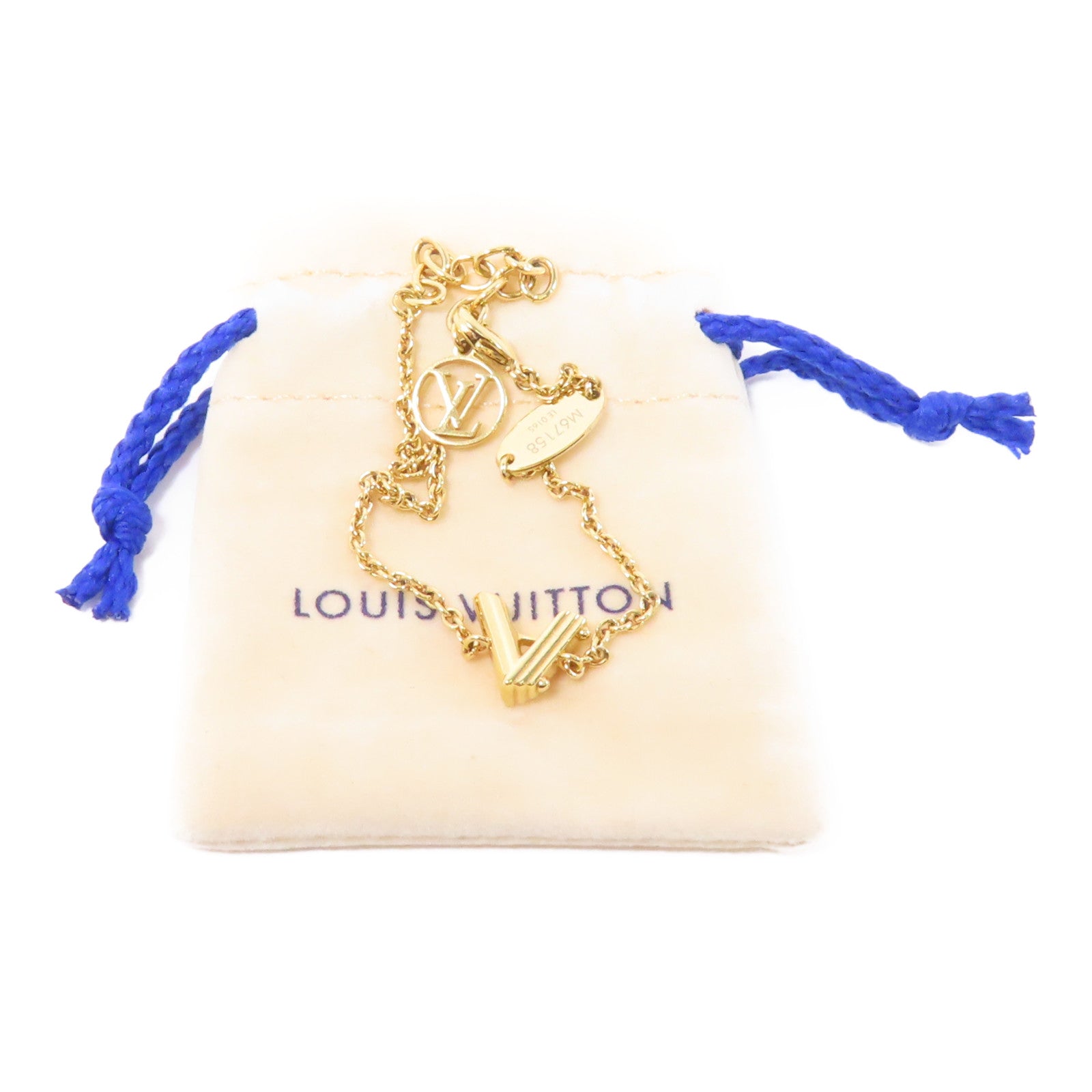 LOUIS VUITTON 金屬Me Bracelet Letter A手鏈金色
