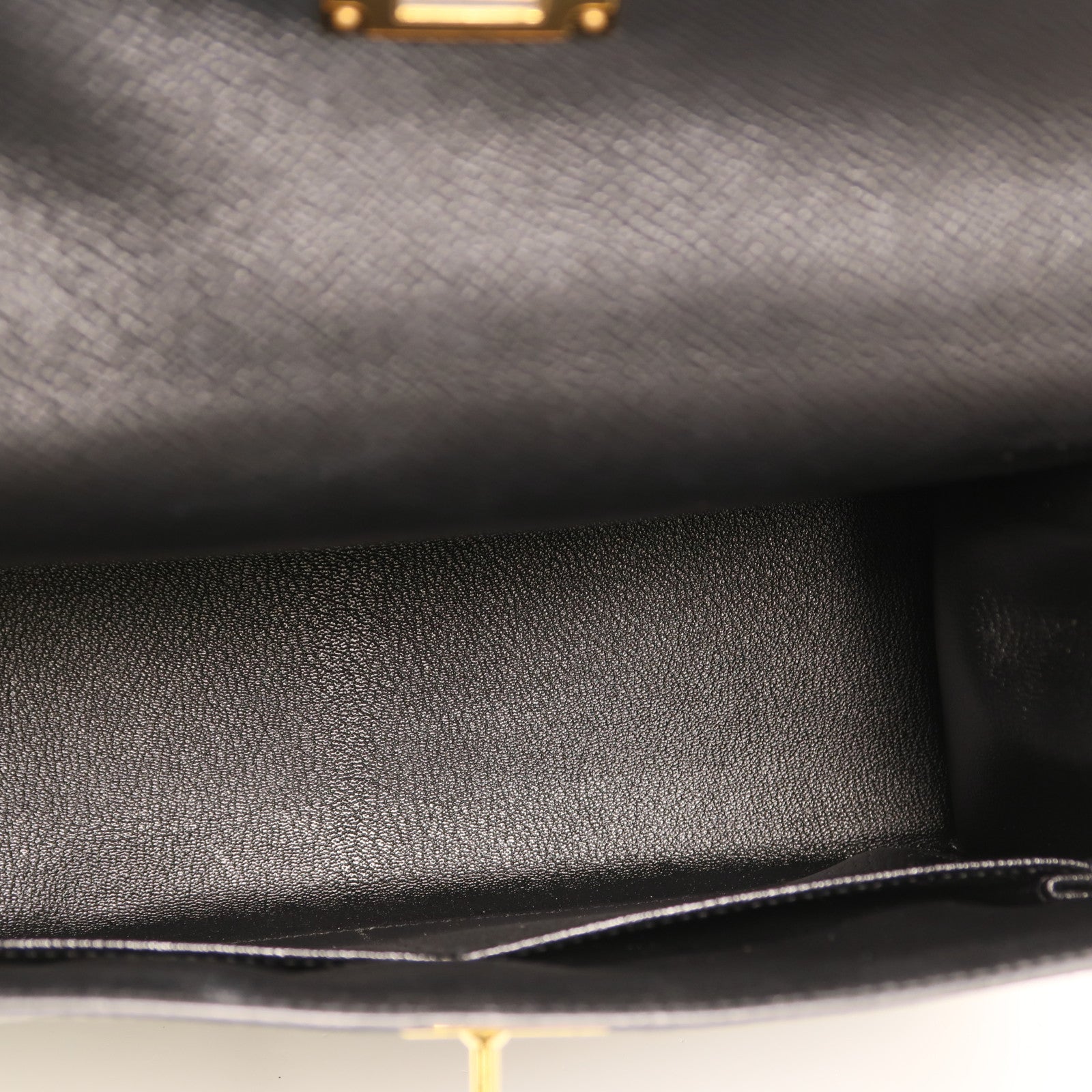 HERMES Epsom皮革Kelly 28手挽肩背兩用袋Noir