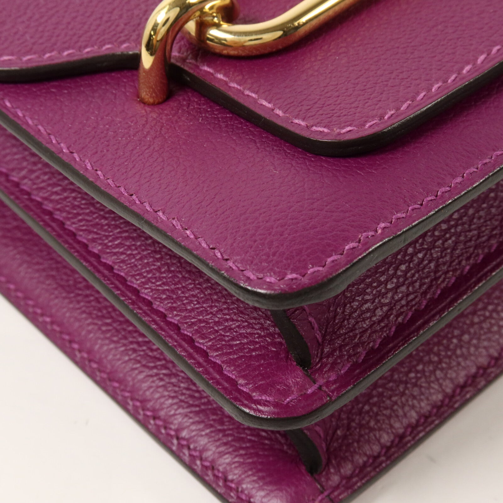 HERMES Evercolor皮革Roulis Mini肩背袋Anemone