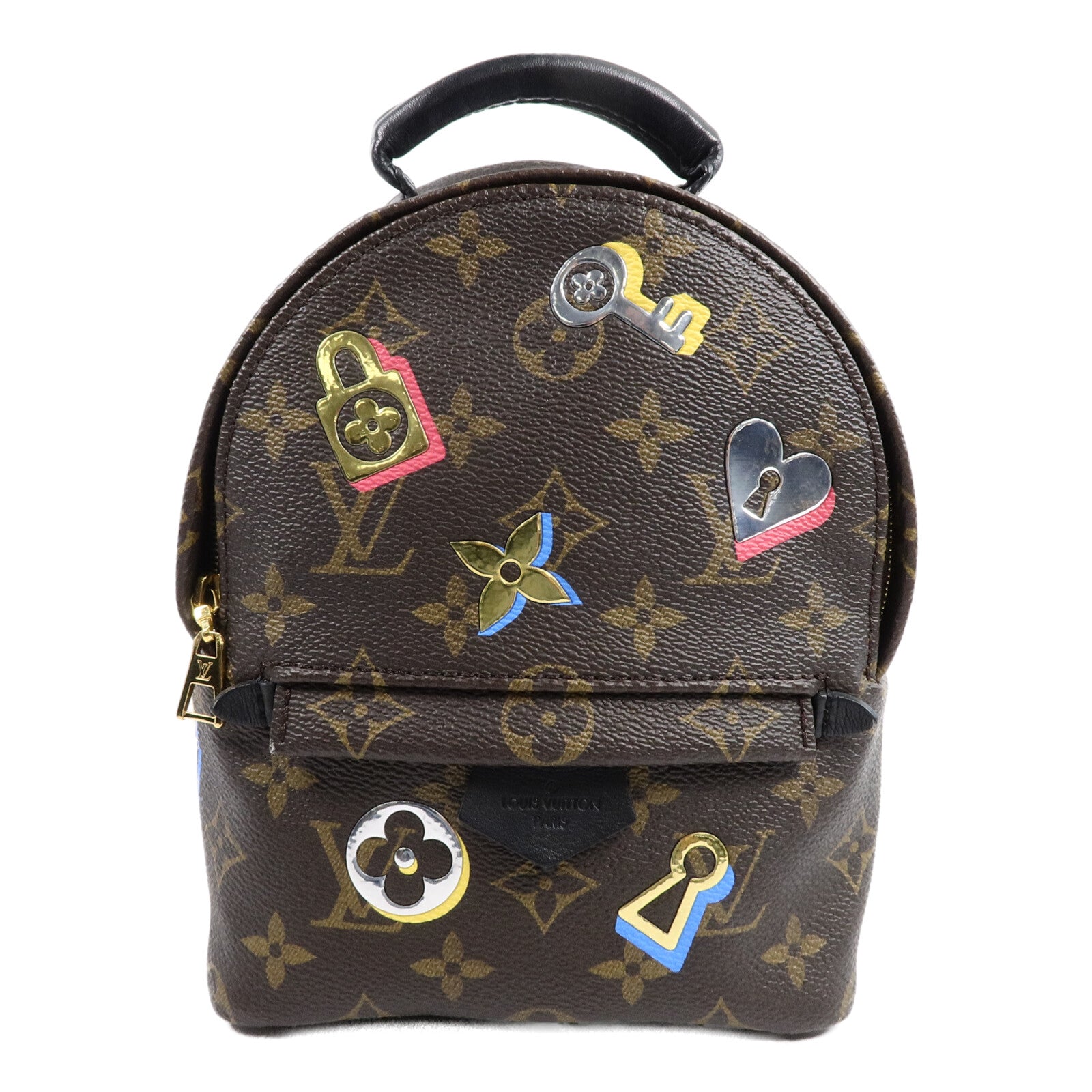 LOUIS VUITTON Monogram Palm Springs Mini ""Love Lock""背包