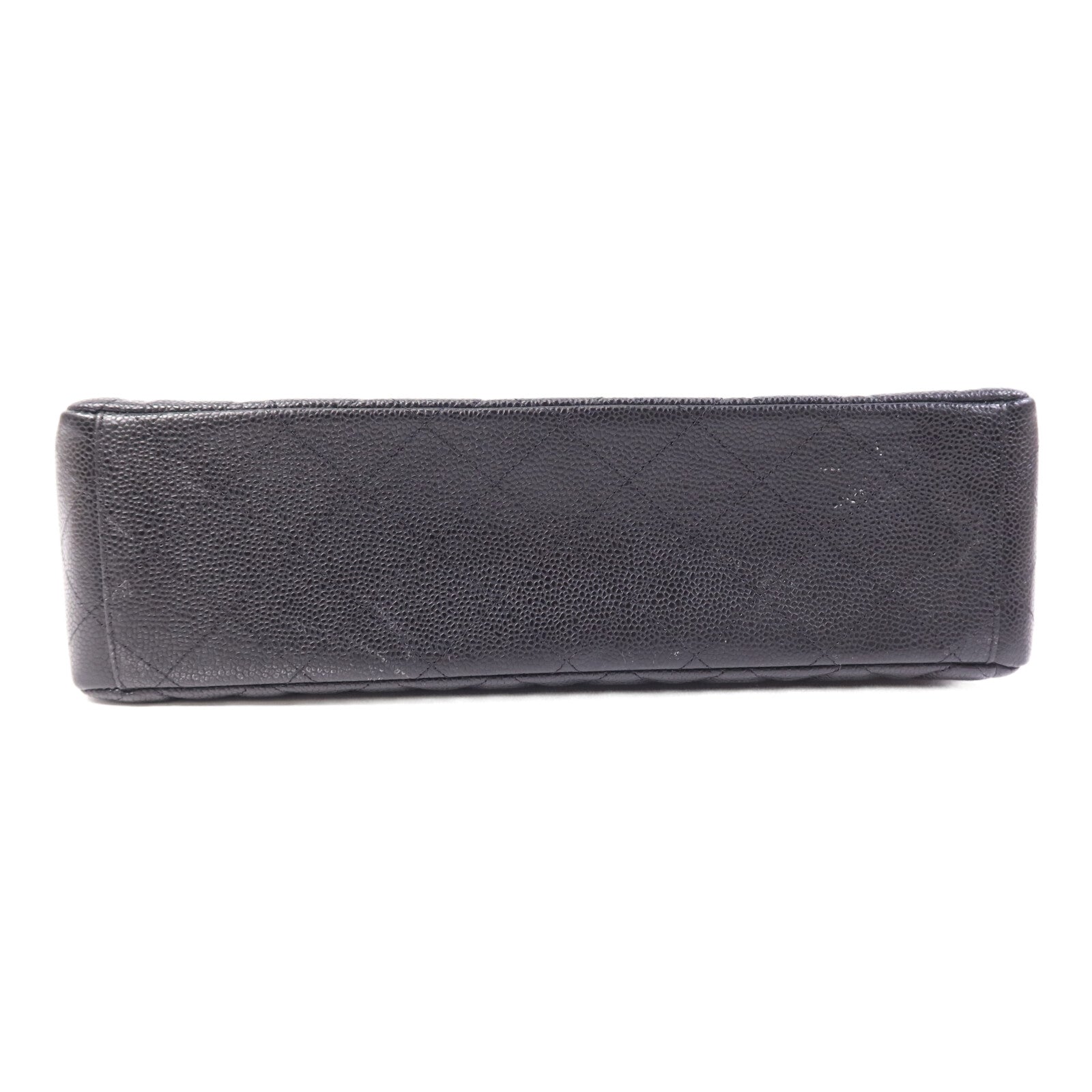 CHANEL 牛皮皮革Maxi Classic銀扣鏈帶肩背袋
