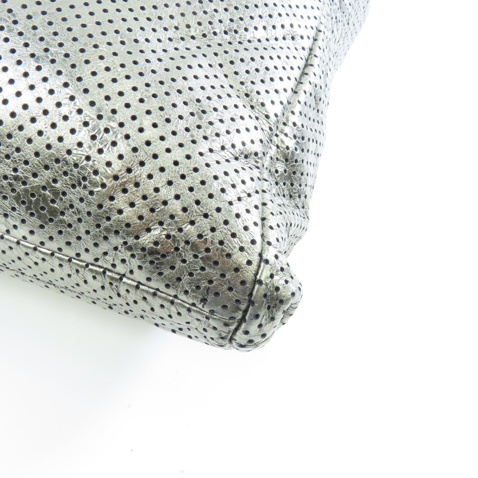 CHANEL 【激減優惠】牛皮皮革Chain Shoulder Bag金扣/銀扣鏈帶肩背袋綠色