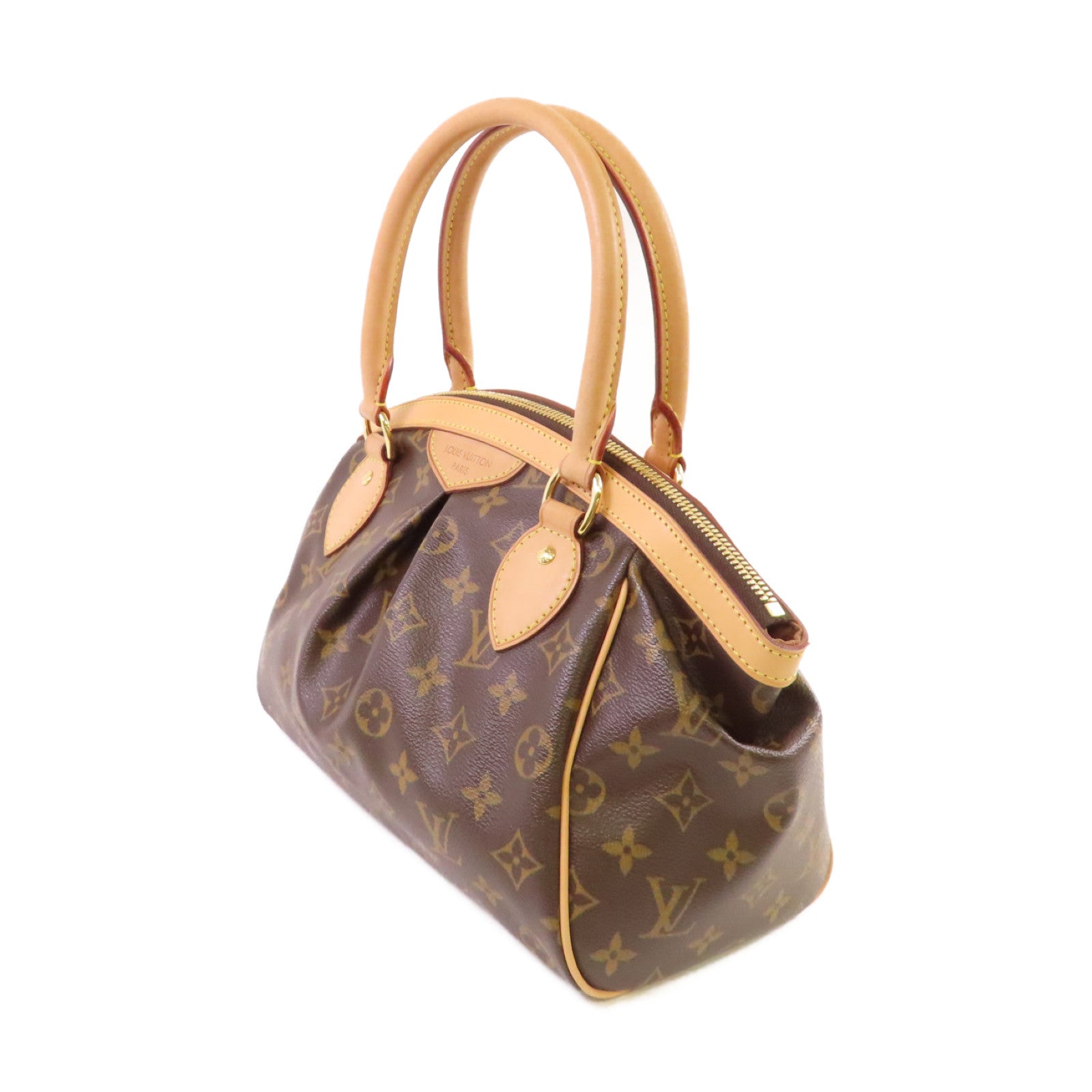 LOUIS VUITTON Monogram Tivoli PM Hand Bag金扣手挽袋啡色