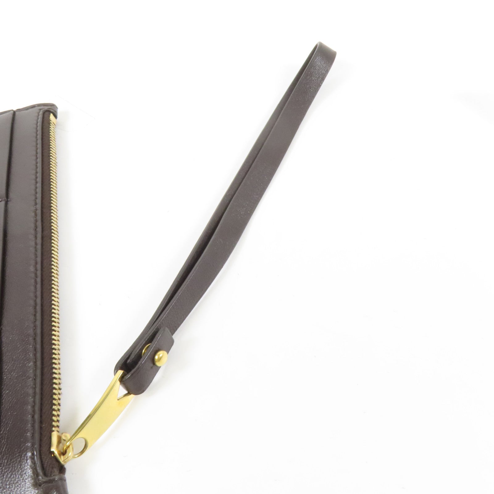 BOTTEGA VENETA 【激減優惠】牛皮皮革Pouch wallet金扣手拿包