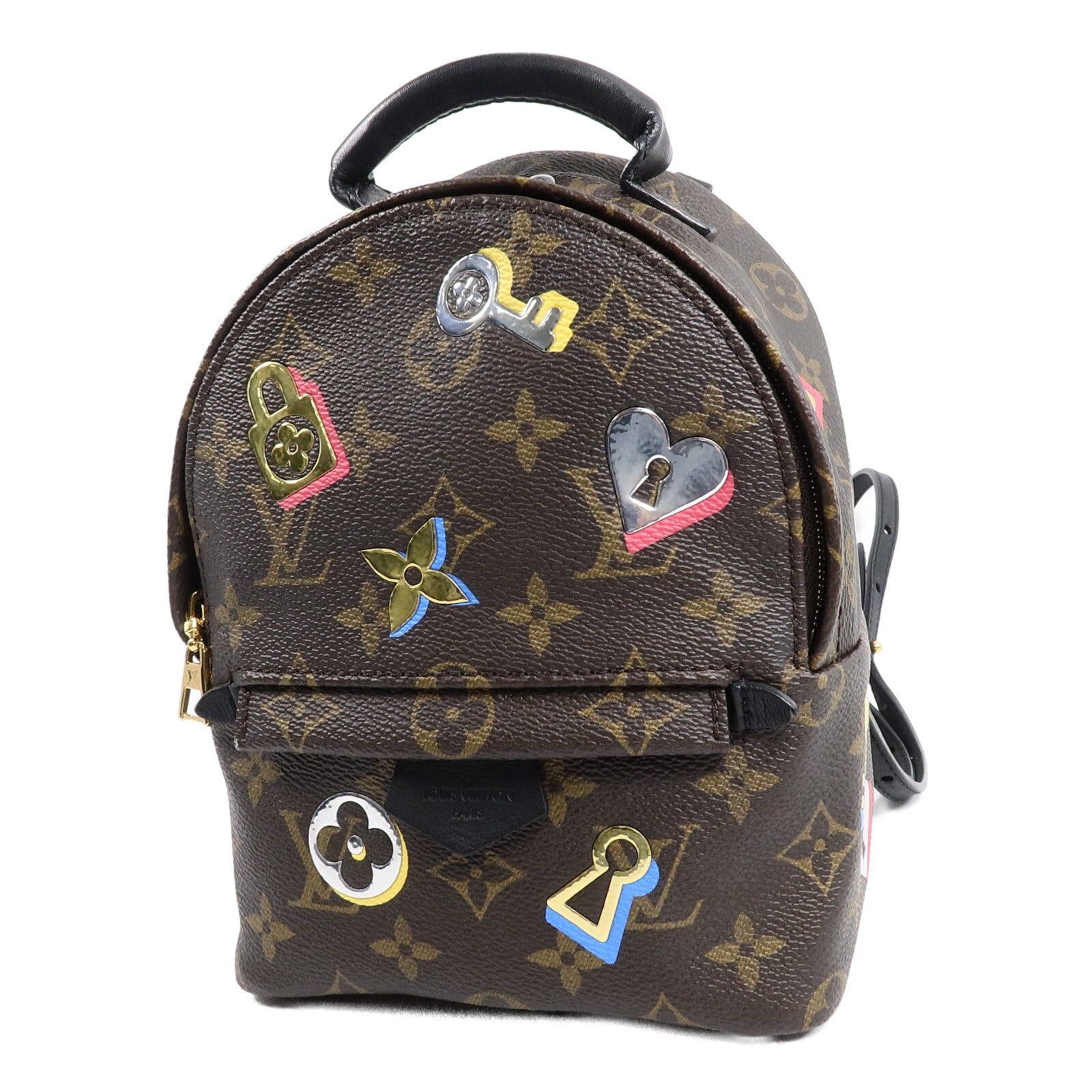 LOUIS VUITTON Monogram Palm Springs Mini ""Love Lock""背包
