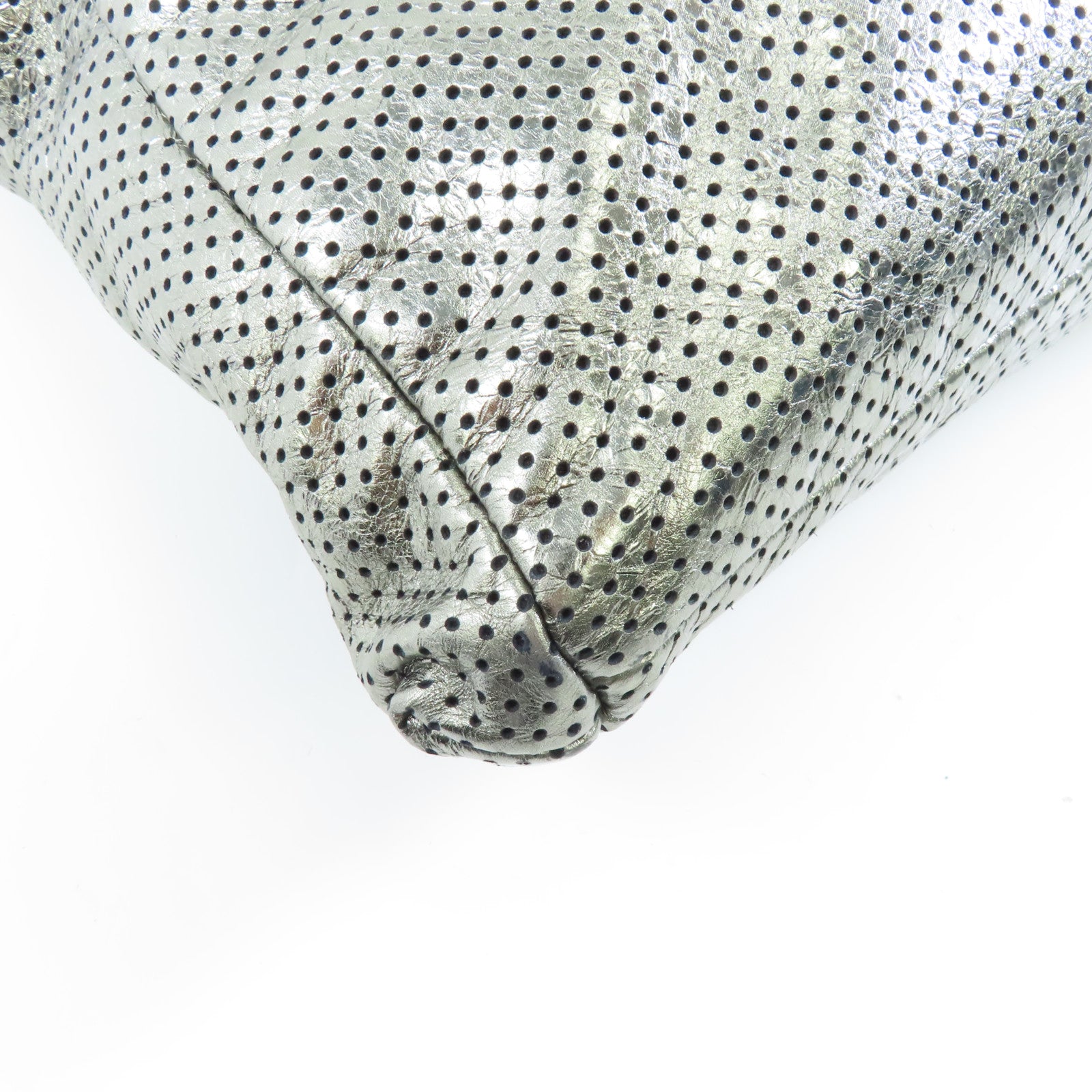 CHANEL 【激減優惠】牛皮皮革Chain Shoulder Bag金扣/銀扣鏈帶肩背袋綠色