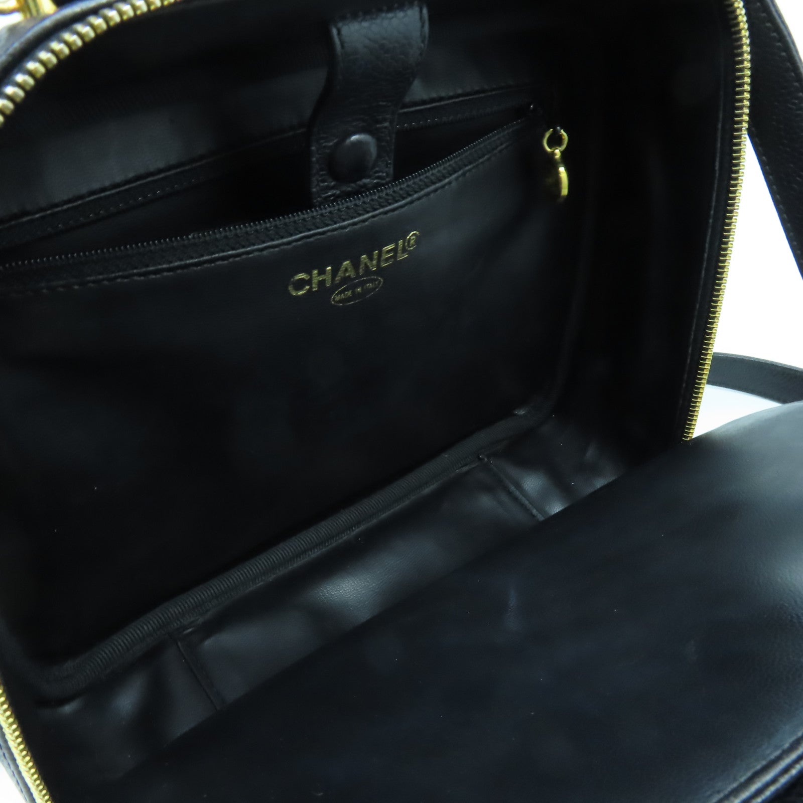 CHANEL 【激減優惠】Caviar皮革2 Way Shoulder金扣手挽肩背兩用袋黑色