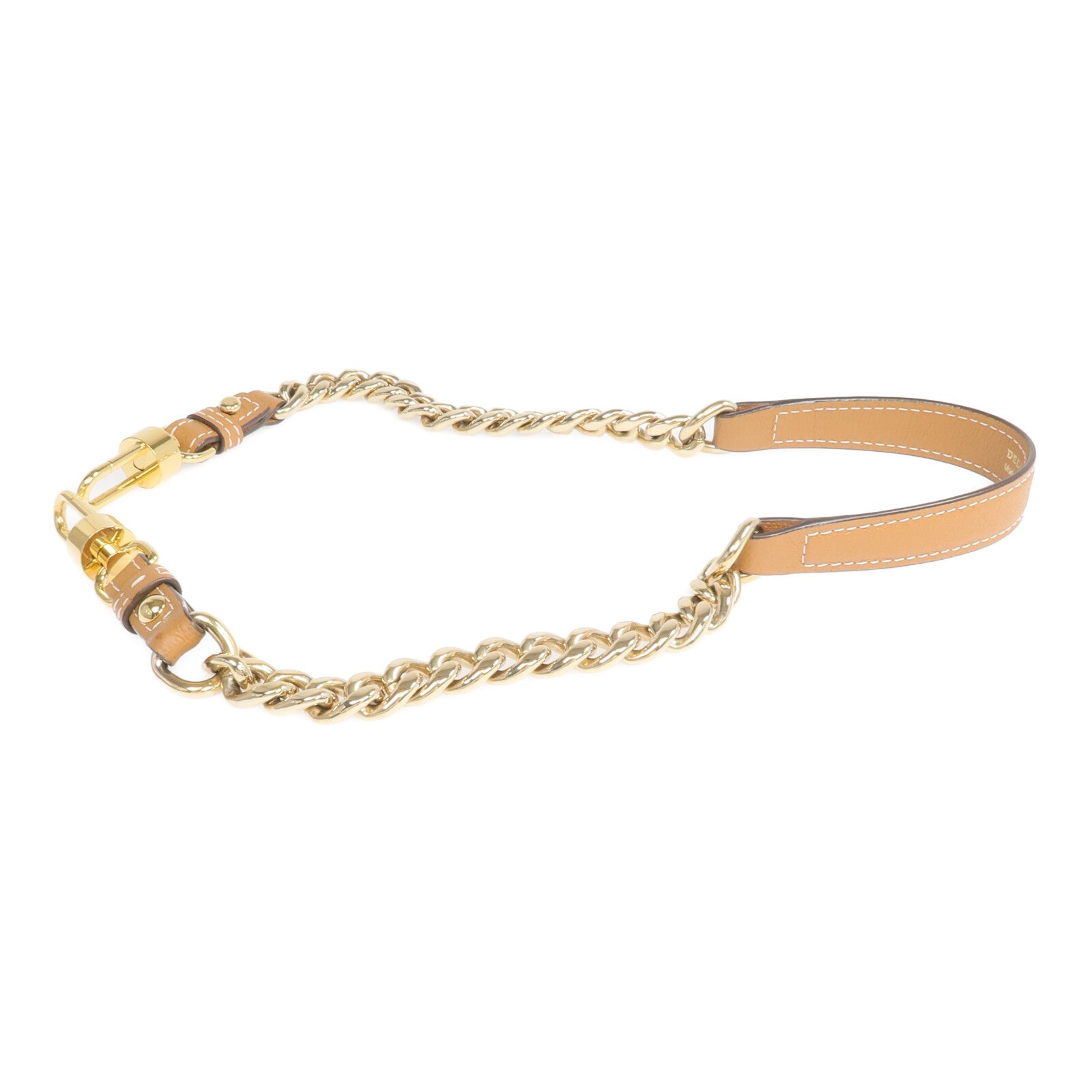 Delvaux 牛皮皮革Short D Chain Strap金扣鏈帶肩帶