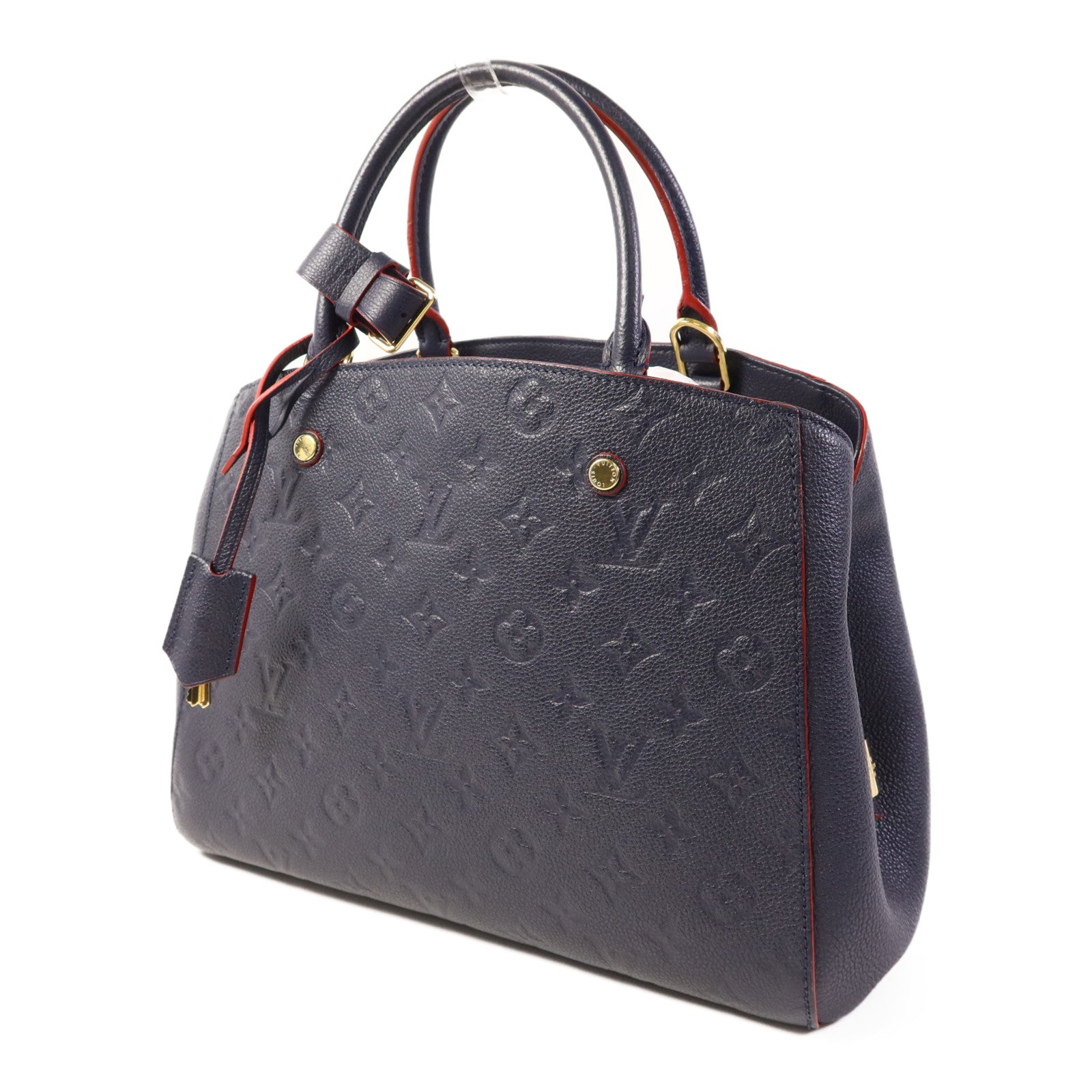 LOUIS VUITTON Monogram Empreinte Montaigne MM金扣手挽肩背兩用袋