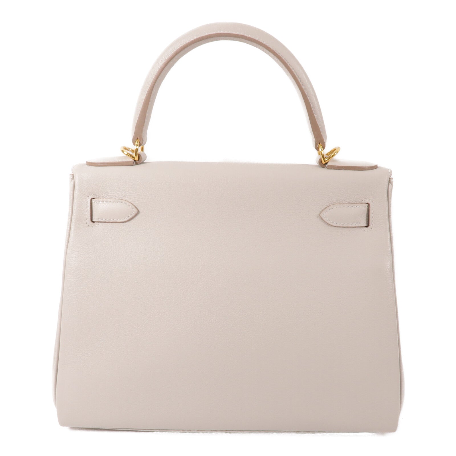 HERMES Evercolor皮革Kelly 28手挽肩背兩用袋Gris Pale