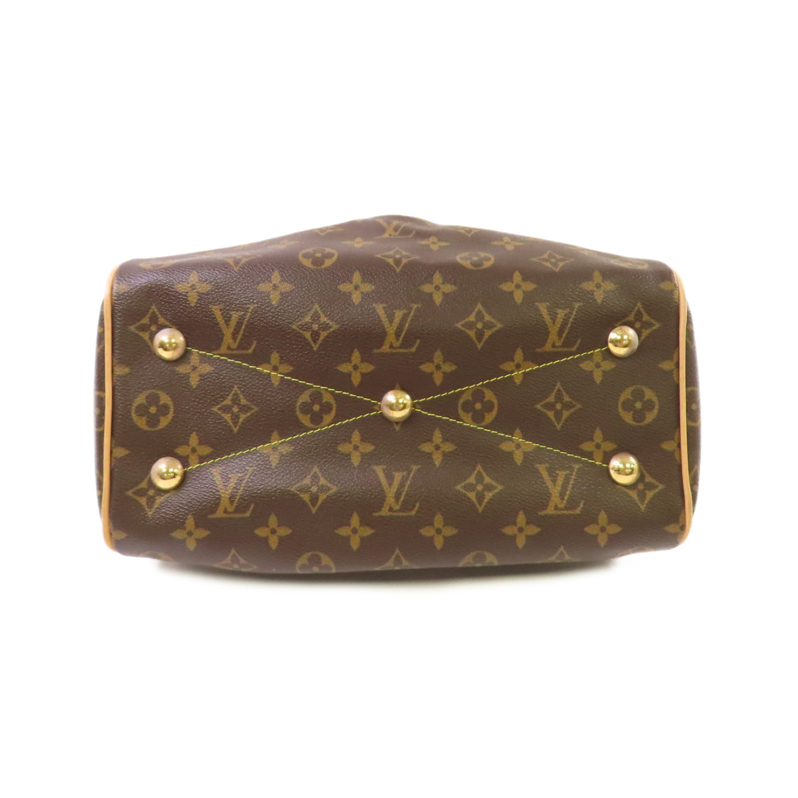 LOUIS VUITTON Monogram Tivoli PM Hand Bag金扣手挽袋啡色