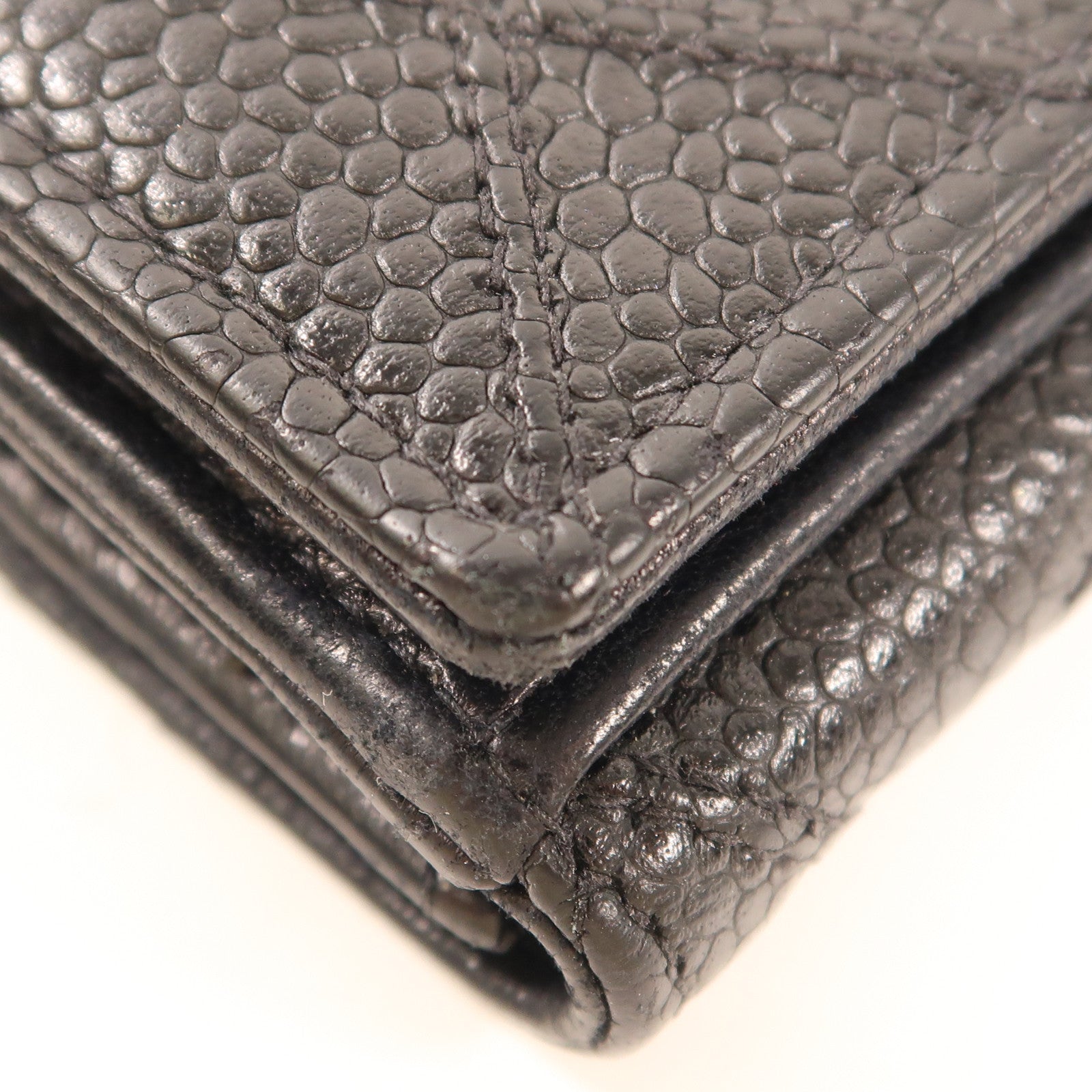 CHANEL 牛皮皮革Wallet金扣錢包