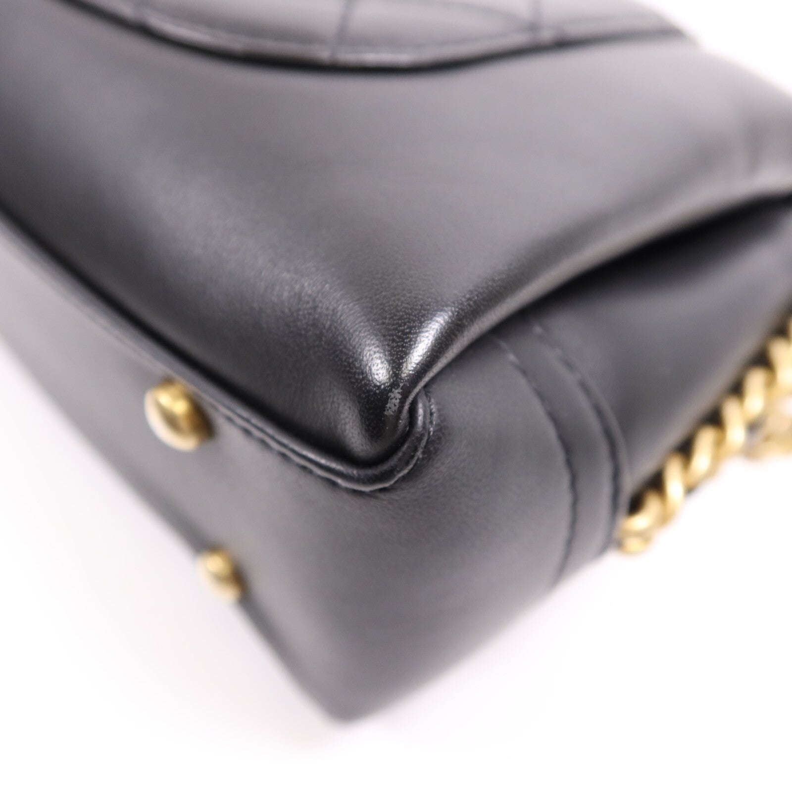 CHANEL 牛皮皮革Chain Shoulder Bag金扣鏈帶肩背袋