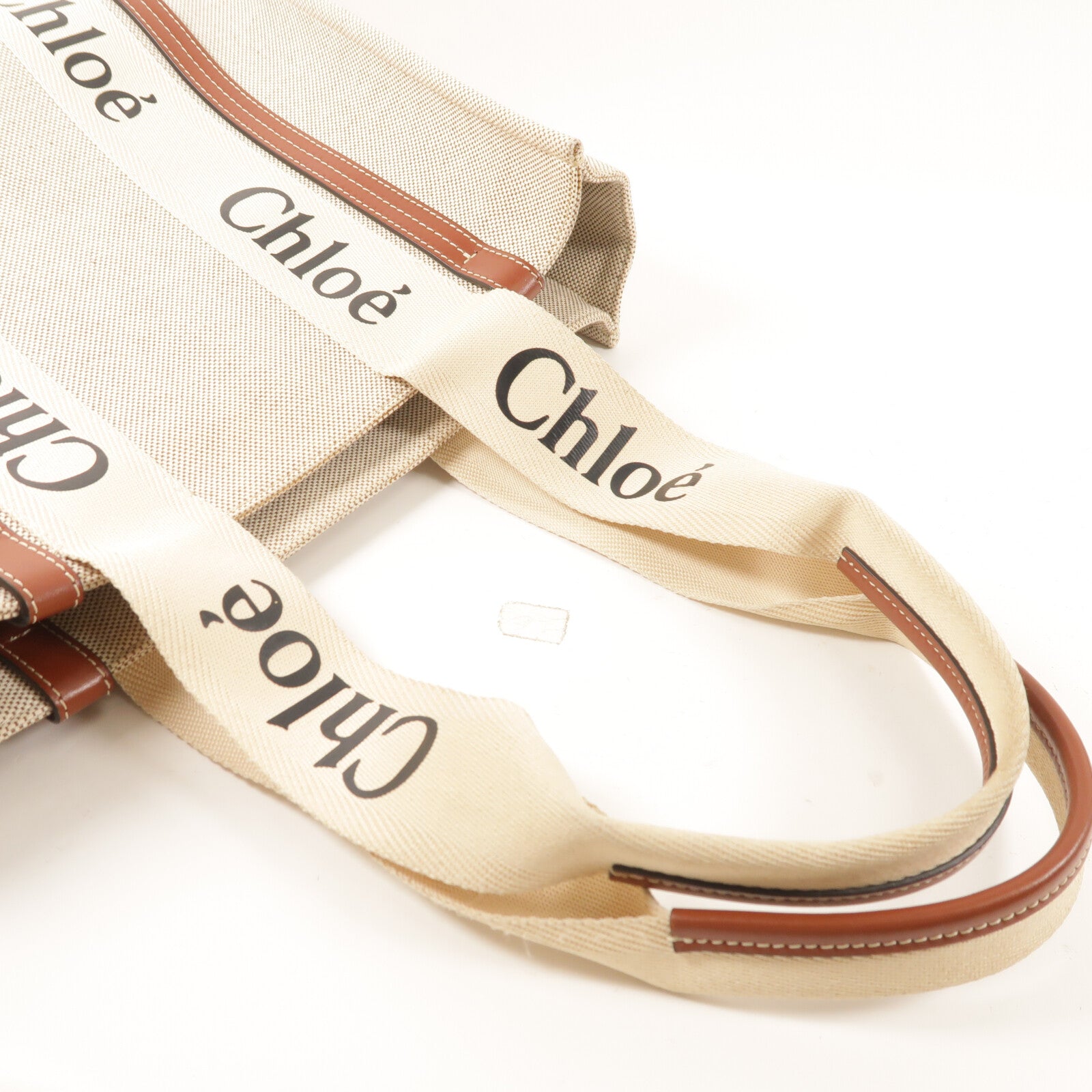 Chloe 帆布Woody Tote Medium手挽袋