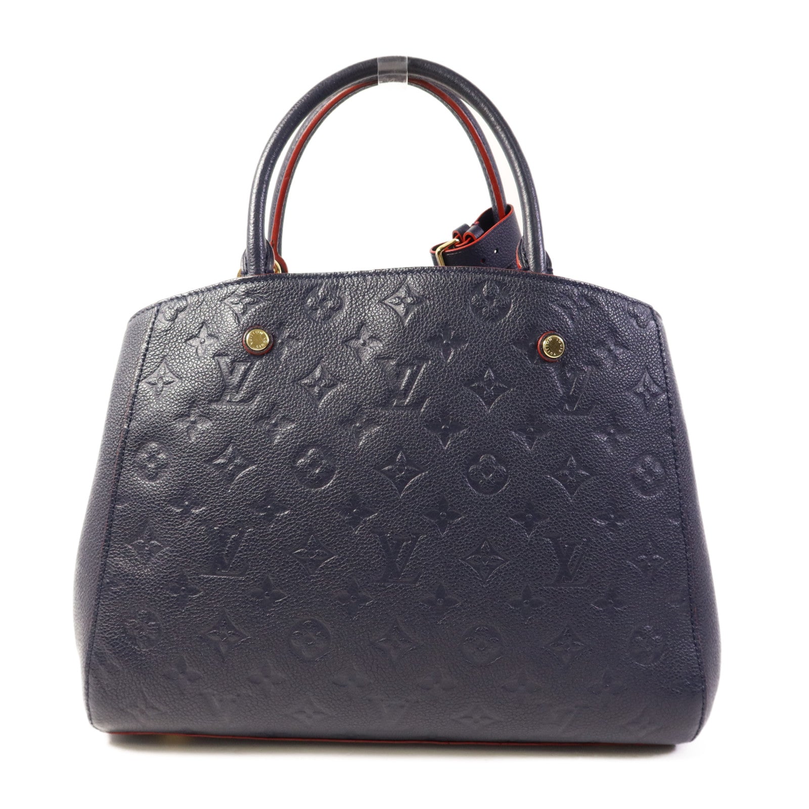 LOUIS VUITTON Monogram Empreinte Montaigne MM金扣手挽肩背兩用袋
