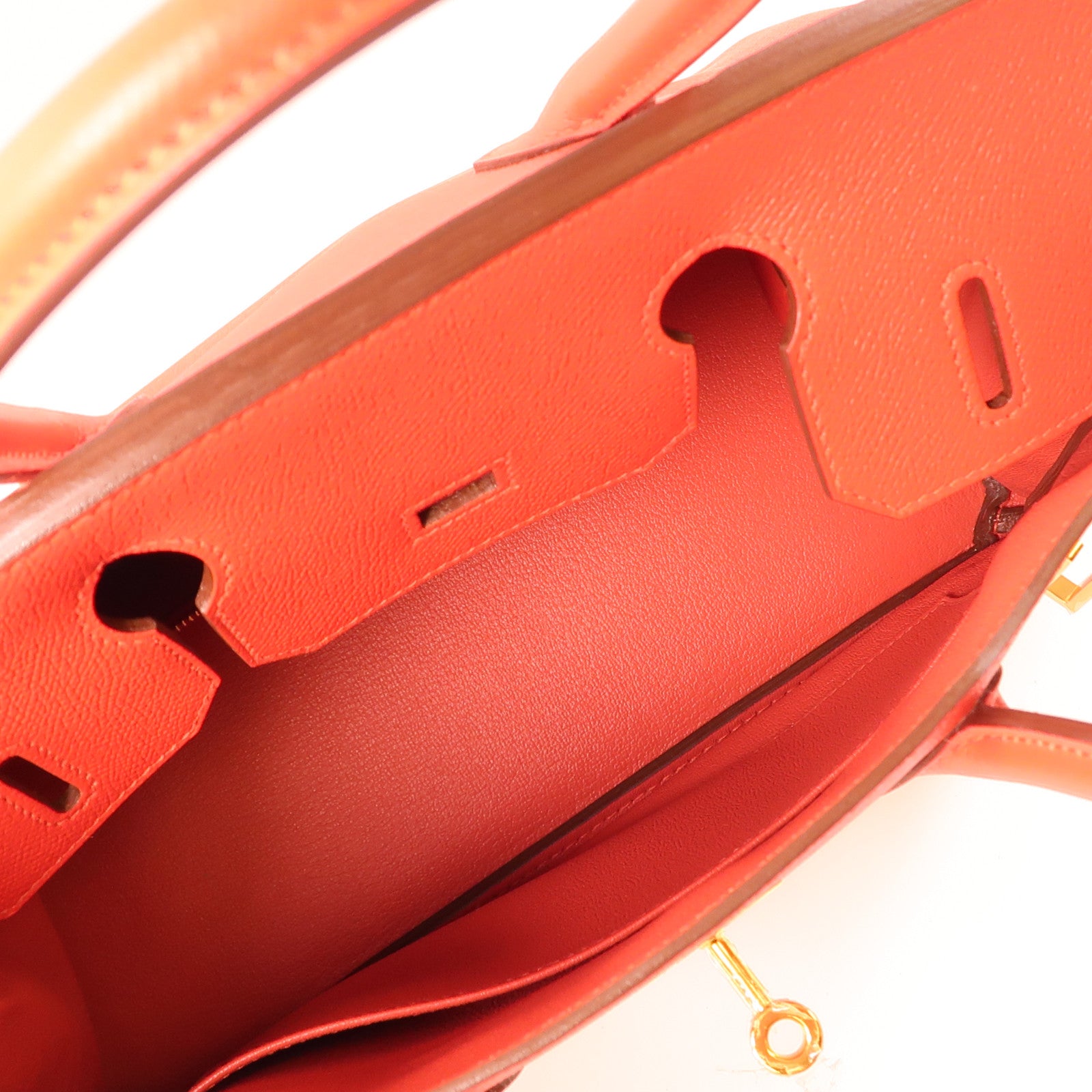 HERMES Epsom皮革Birkin 30銀扣手挽袋S5 Rouge Tomate