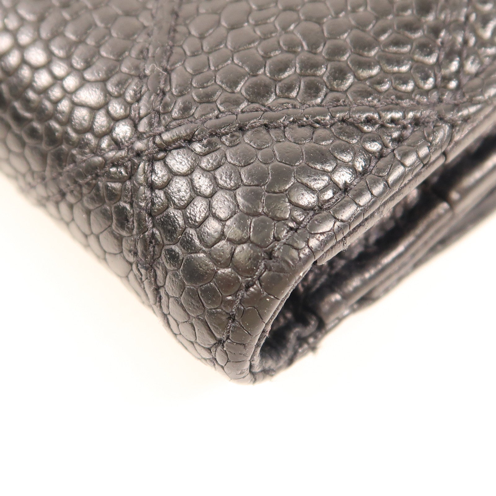 CHANEL 牛皮皮革Wallet金扣錢包