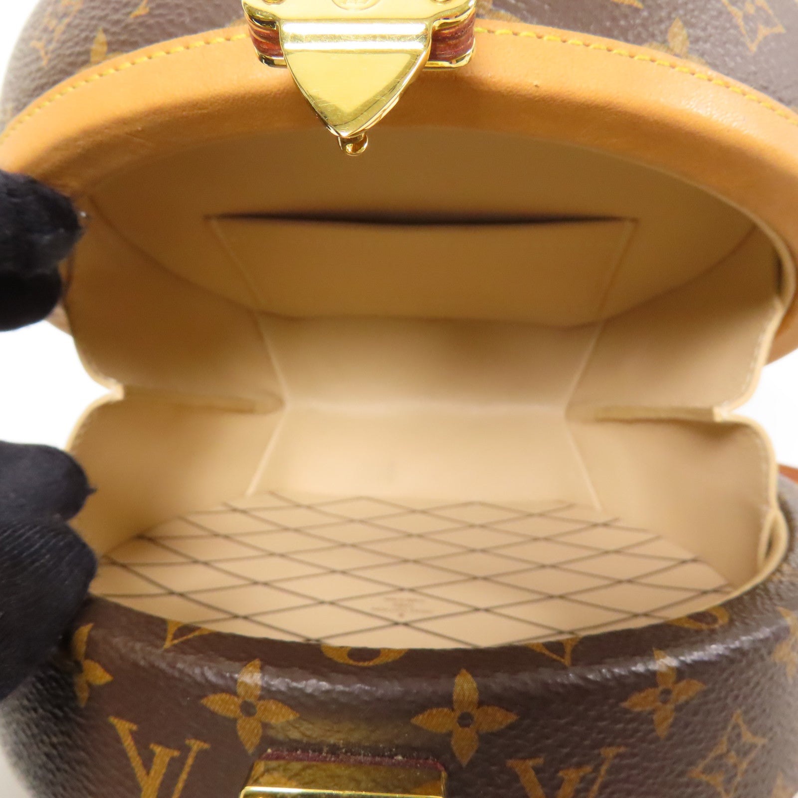LOUIS VUITTON Monogram Petite Boite Chapeau金扣手挽肩背兩用袋