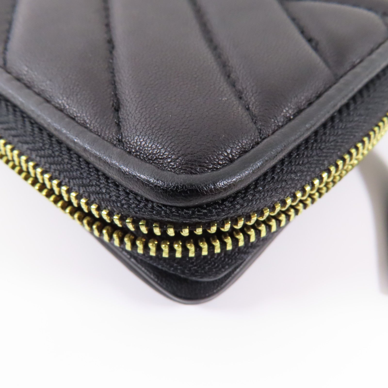 Tory Burch 牛皮皮革Wallet金扣錢包黑色