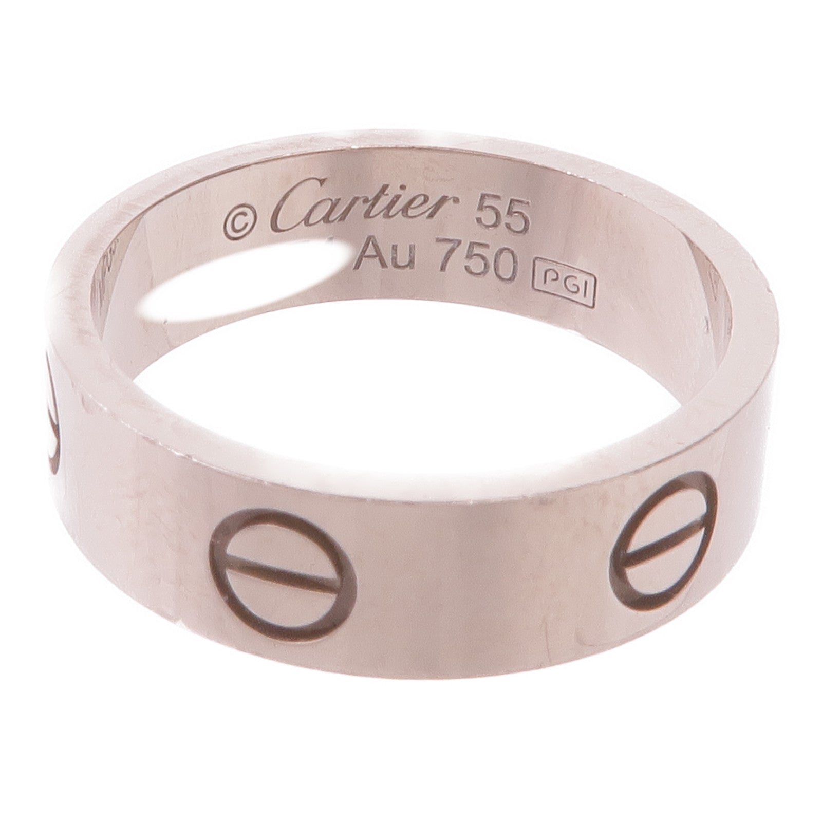 CARTIER 18K白金Love Ring戒指Cartier#55/US#7.25