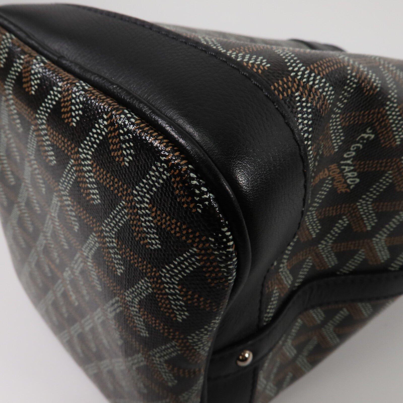 GOYARD 塗層帆布Petit Flot PM Bucket Bag銀扣肩背袋