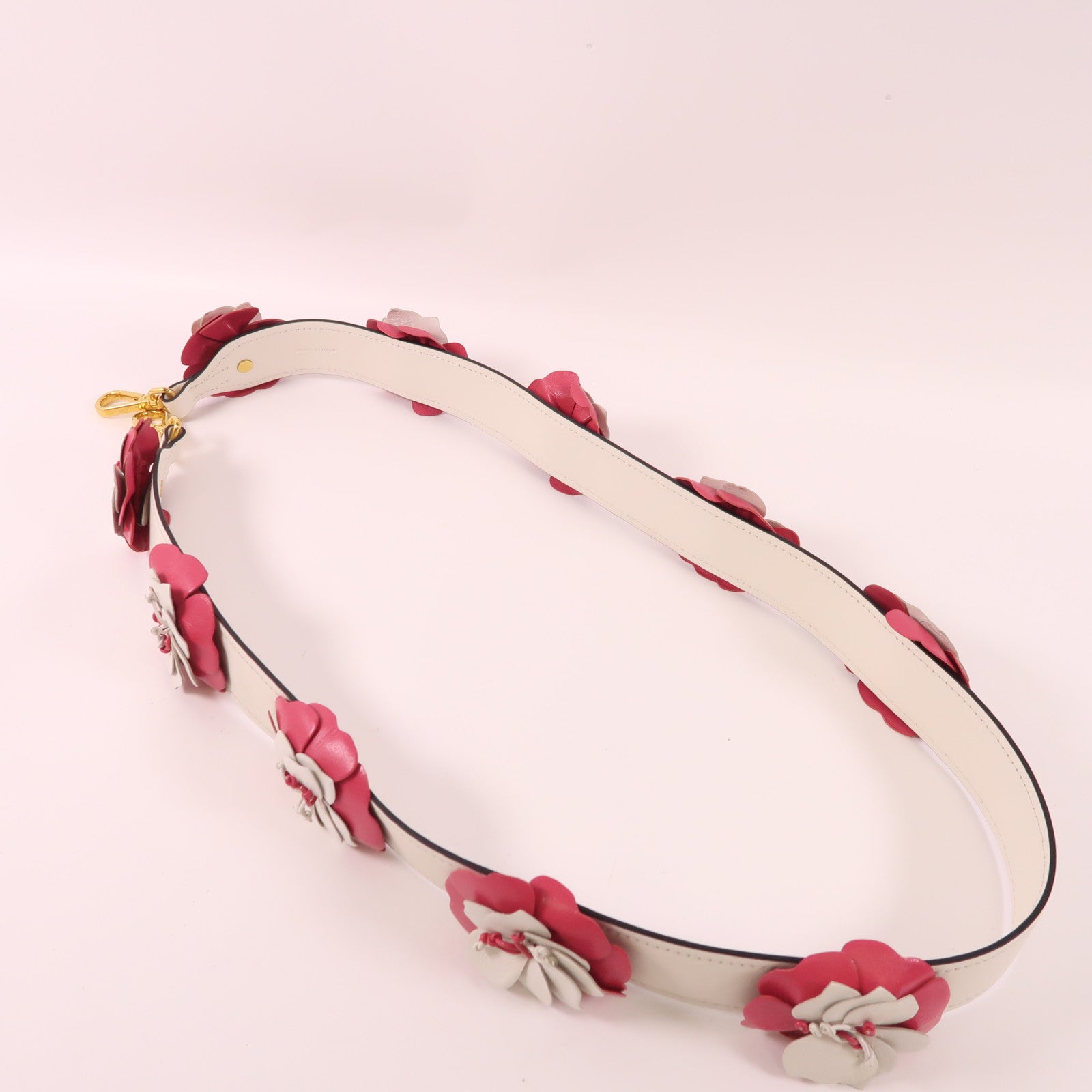 PRADA 皮革Strap金扣肩背帶