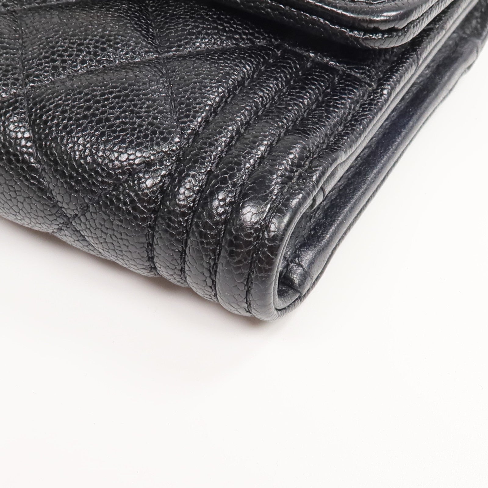 CHANEL 牛皮皮革Wallet金扣錢包