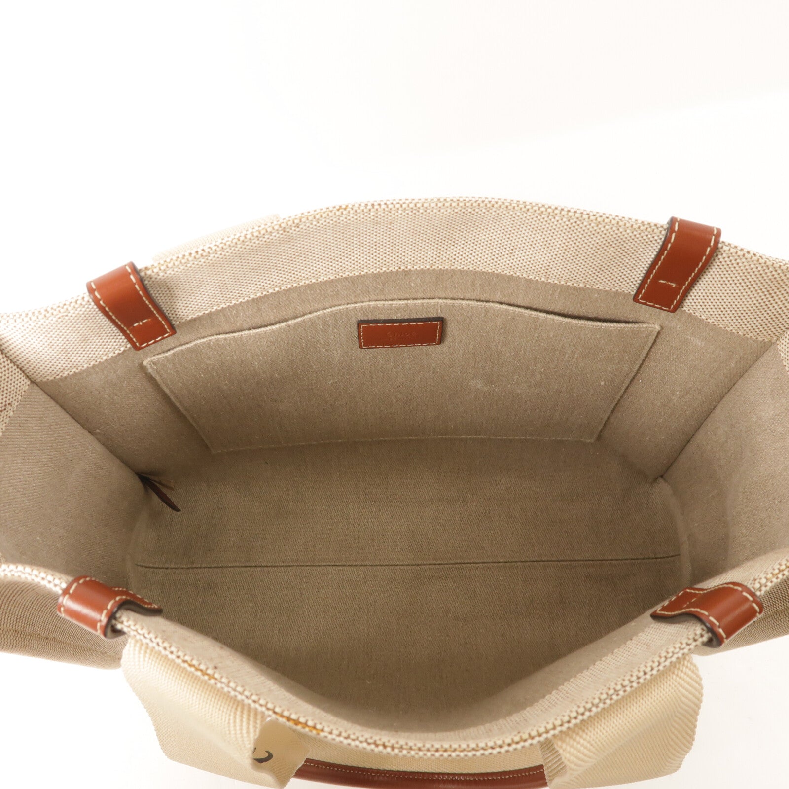 Chloe 帆布Woody Tote Medium手挽袋